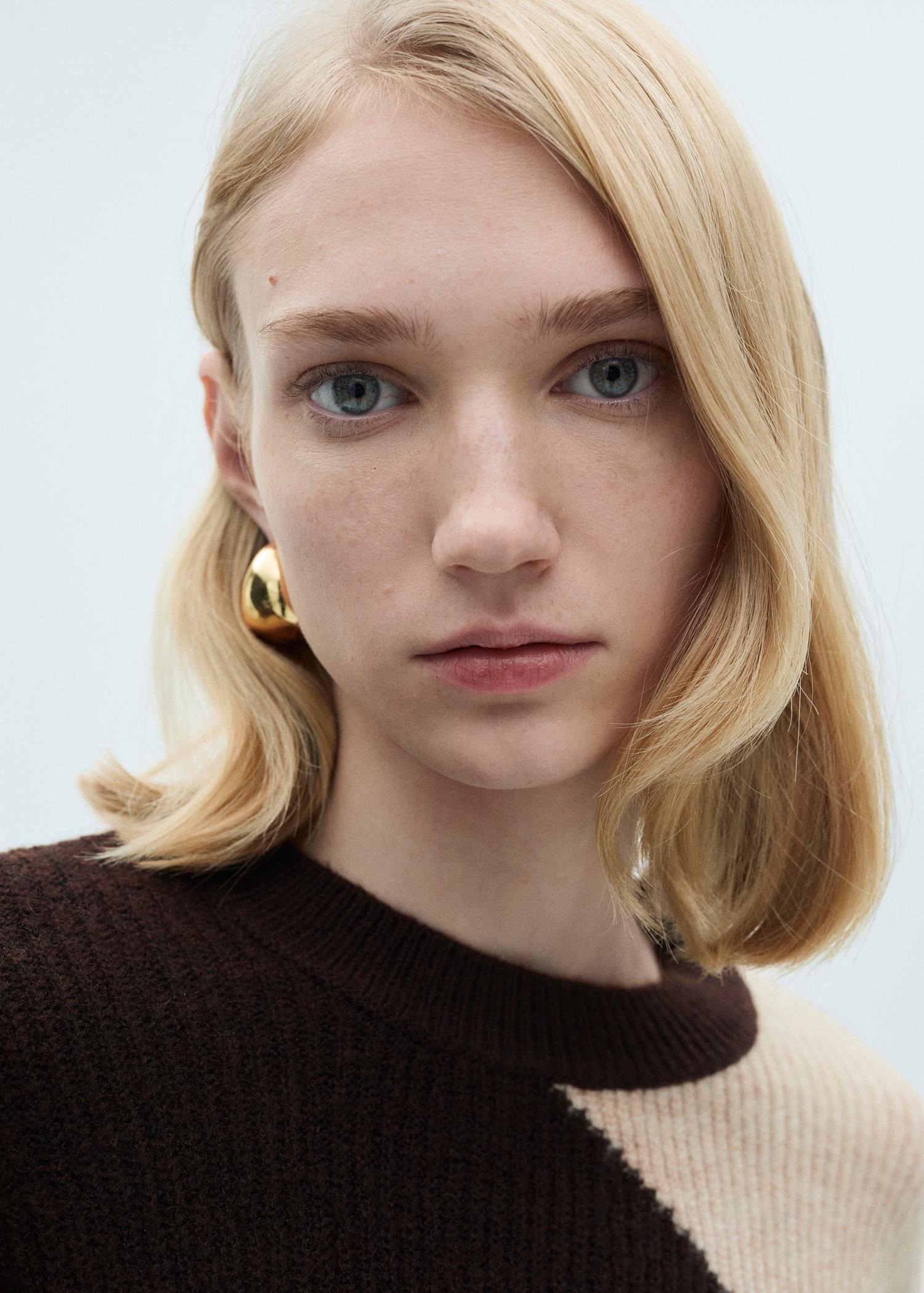 Knit striped sweater - Women | MANGO USA Product Image