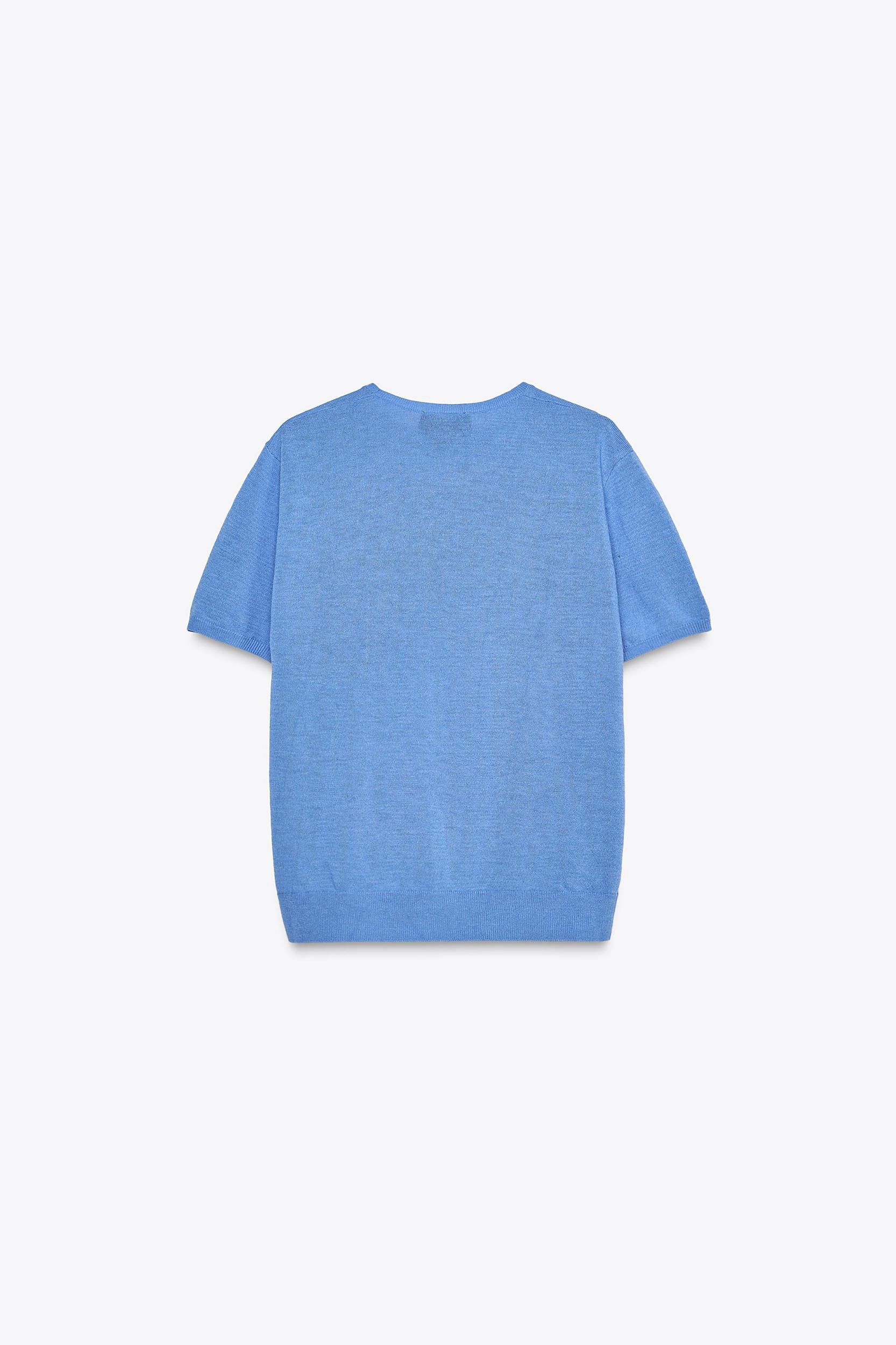 BASIC KNIT SHORT SLEEVE TOP Product Image