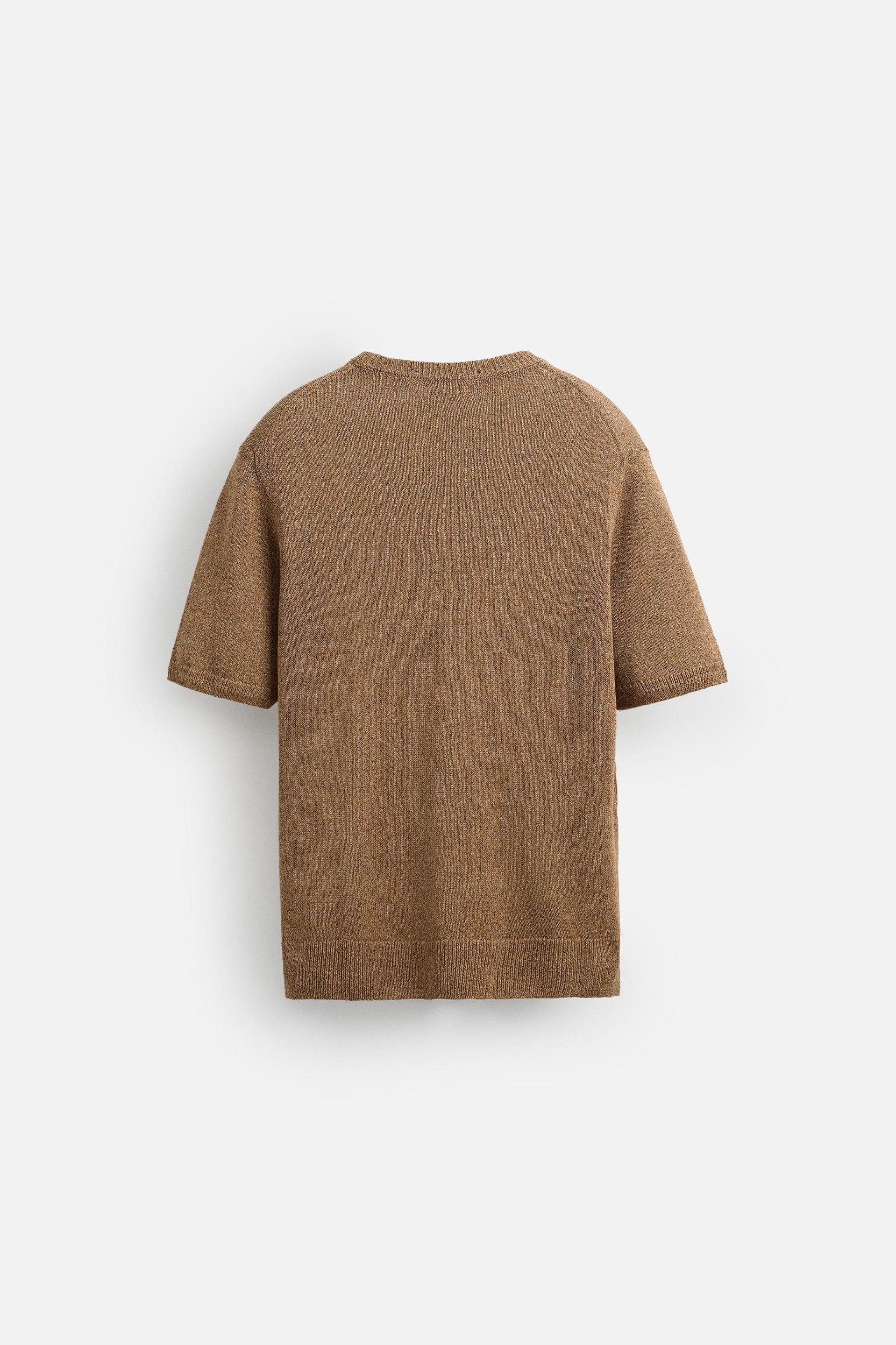 COTTON LINEN KNIT T-SHIRT Product Image
