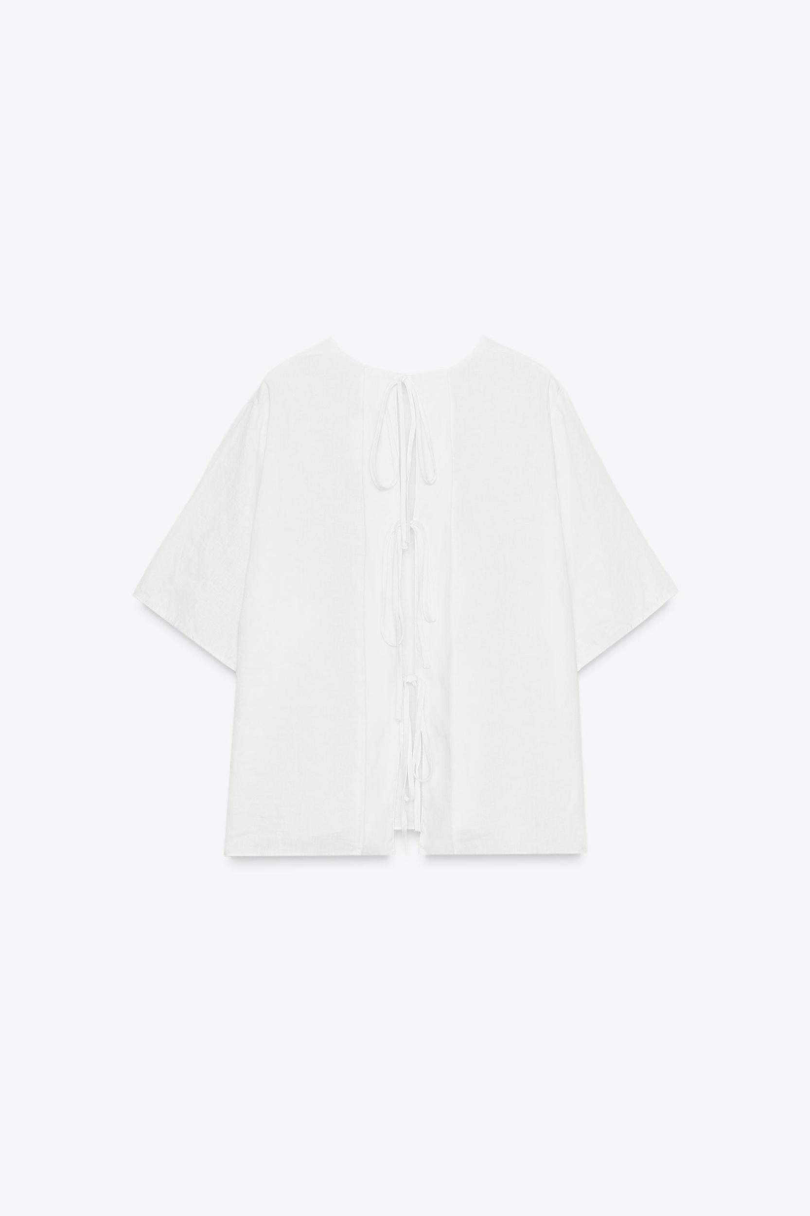 ZW COLLECTION LINEN TIE TOP Product Image