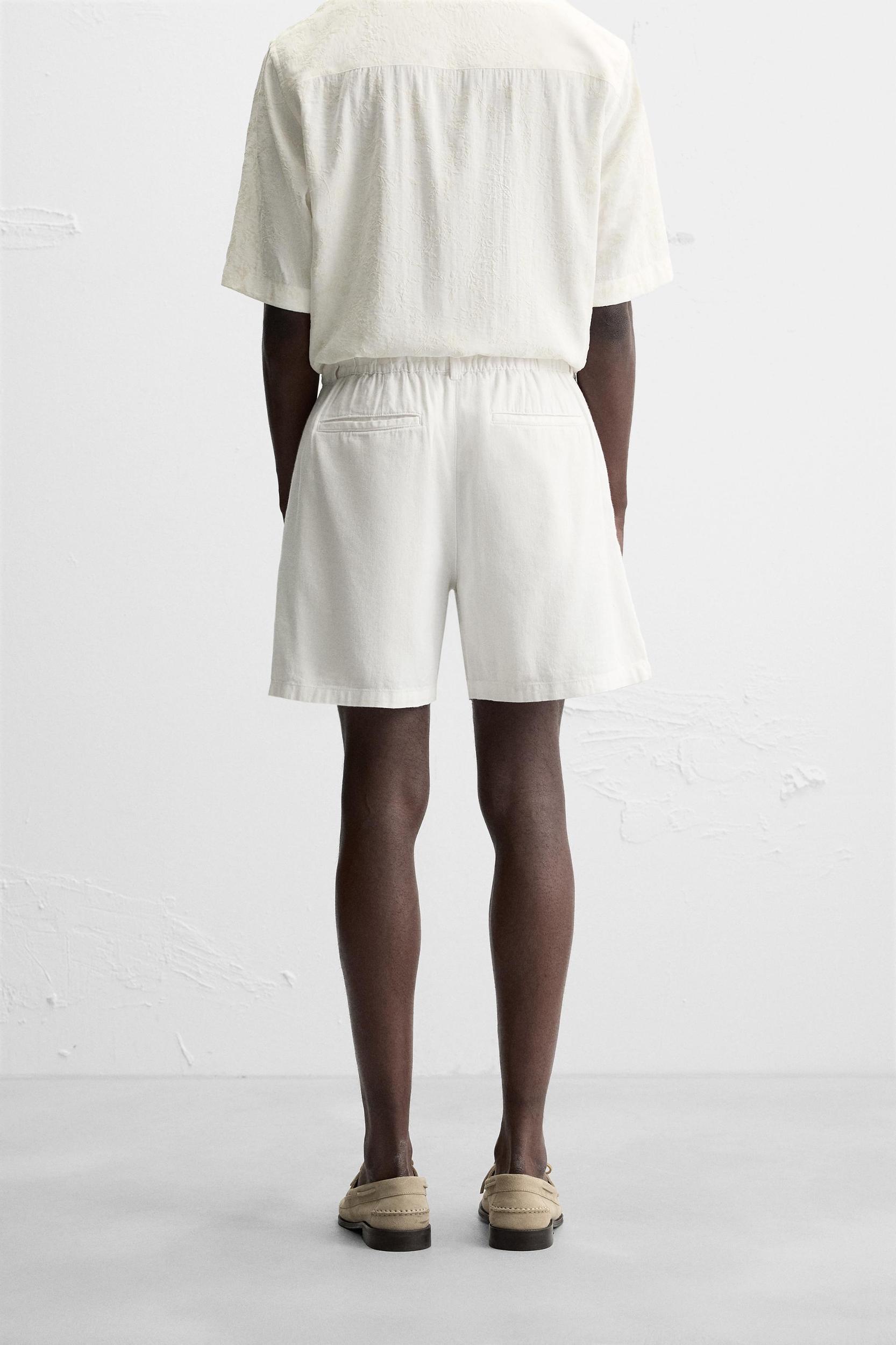 LINEN BLEND SHORTS Product Image