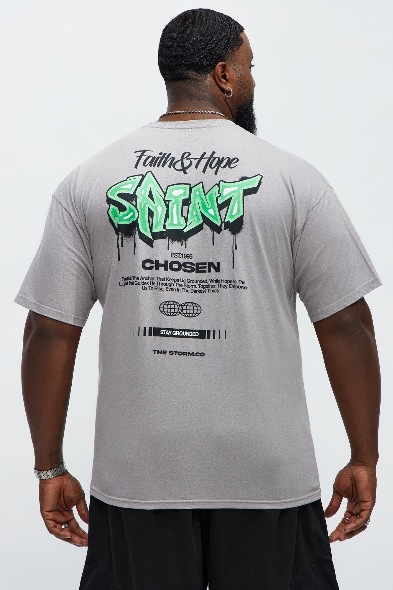 Chosen Saint Short Sleeve Tee - Light Grey Male Product Image