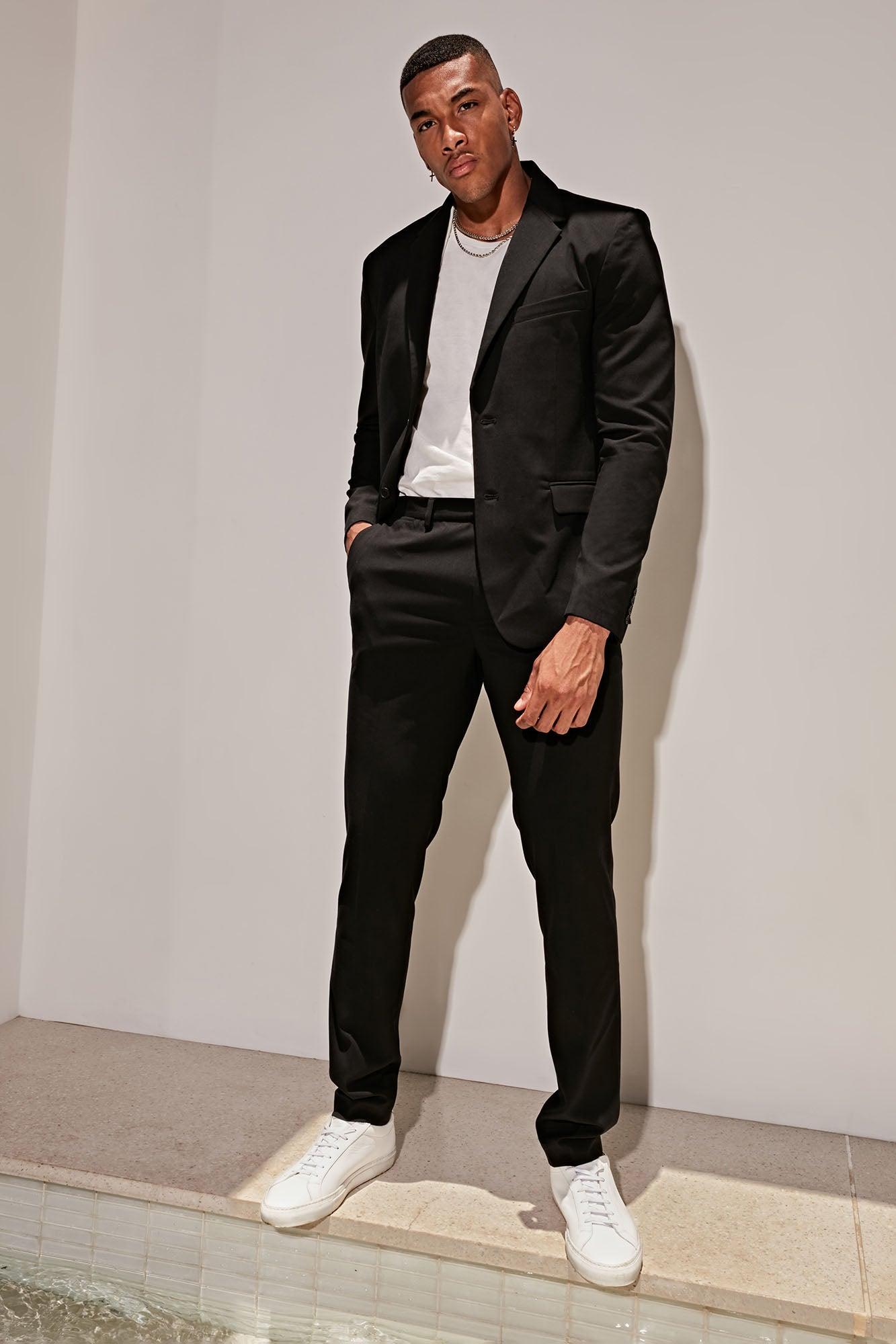 The Modern Stretch Slim Trouser - Black Product Image