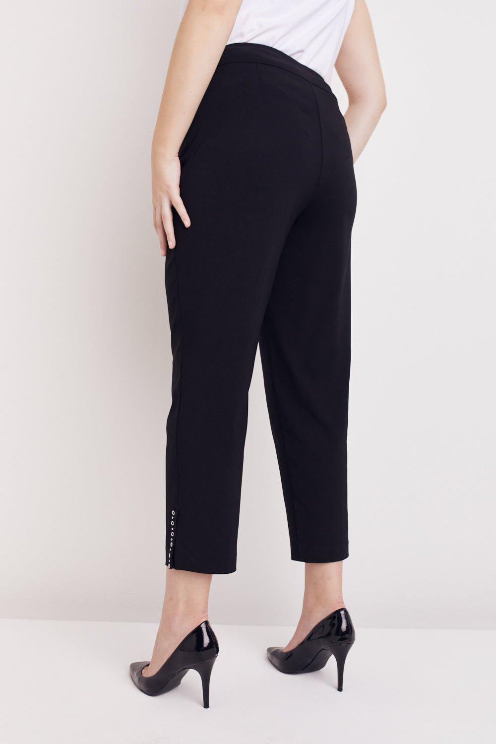 Roz & Ali™ Tummy Control Millennium Ankle Pant With Grommet Rivet Tape Trim - Plus Product Image