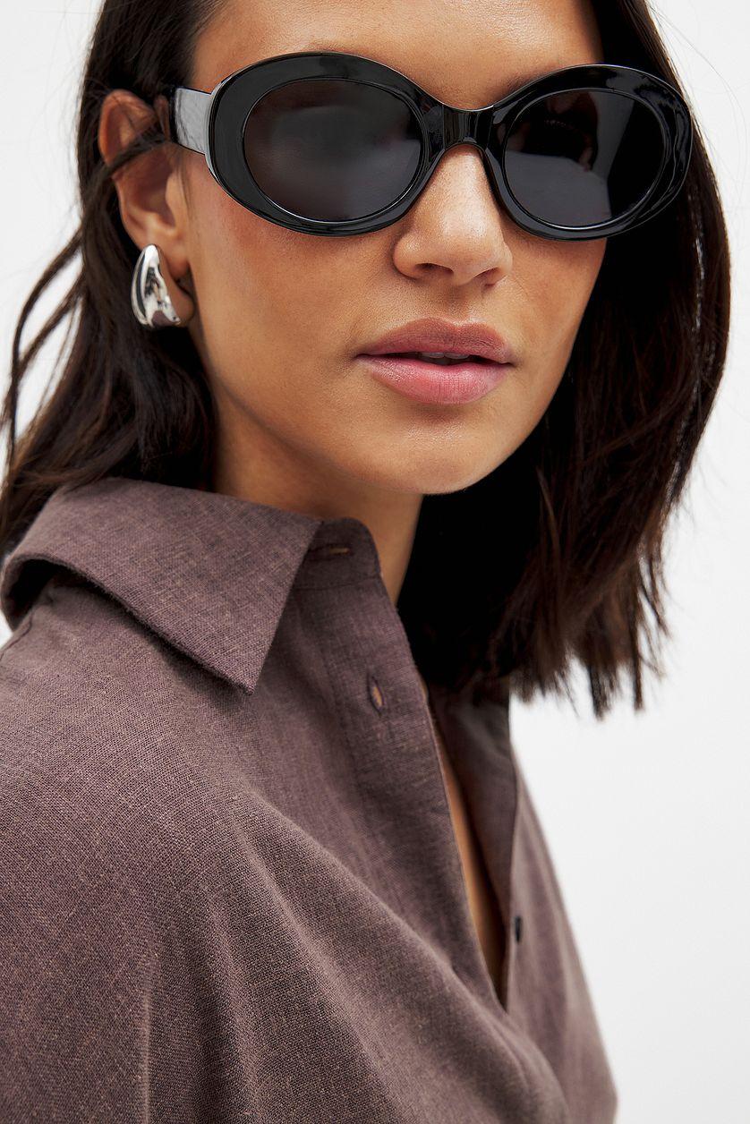 Linen Blend Mini Shirt Dress Product Image