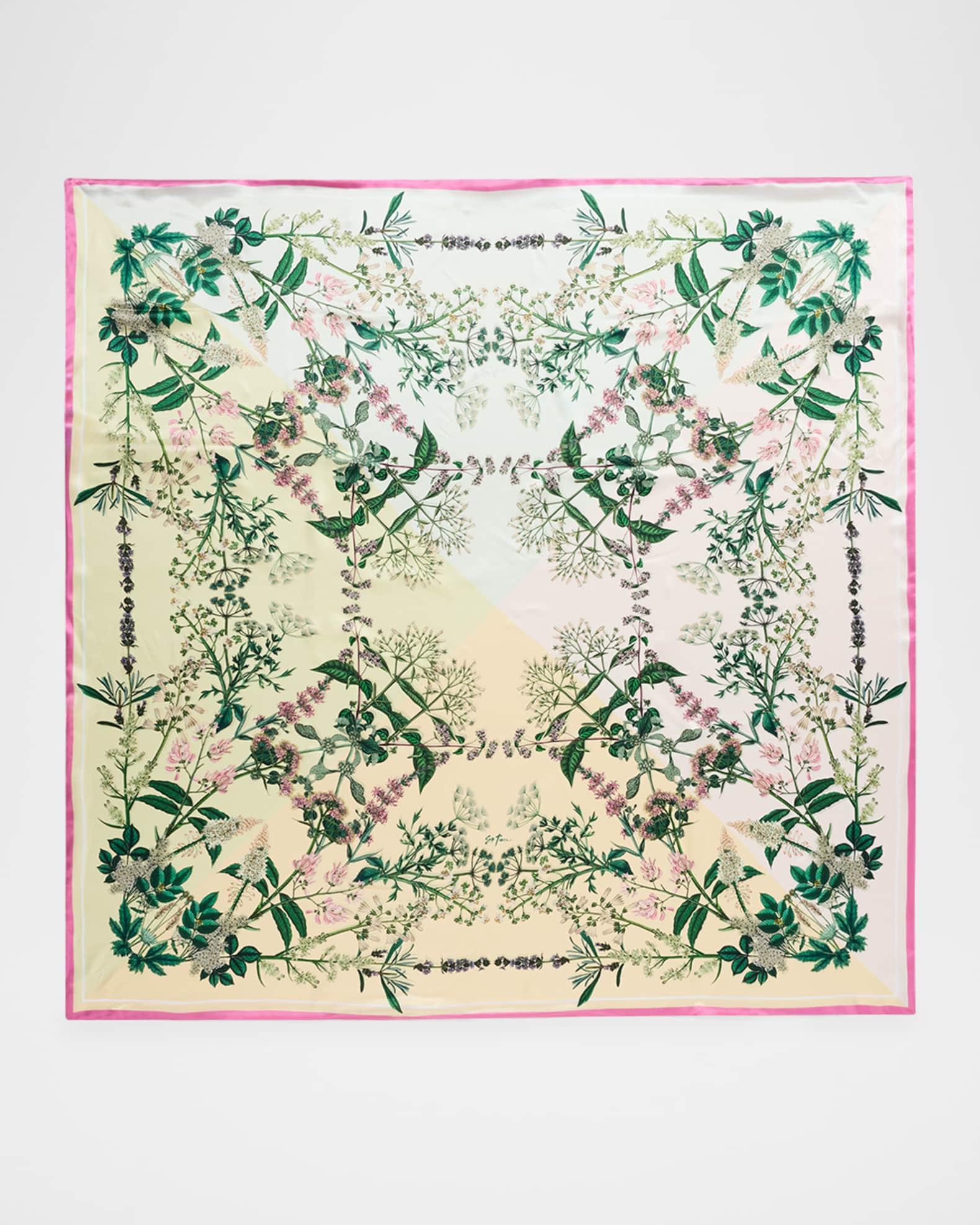 Abigail Double-Sided Floral Silk Scarf Product Image