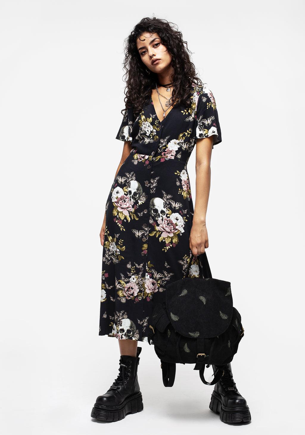 Revival Floral Button Up Midi Dress Product Image