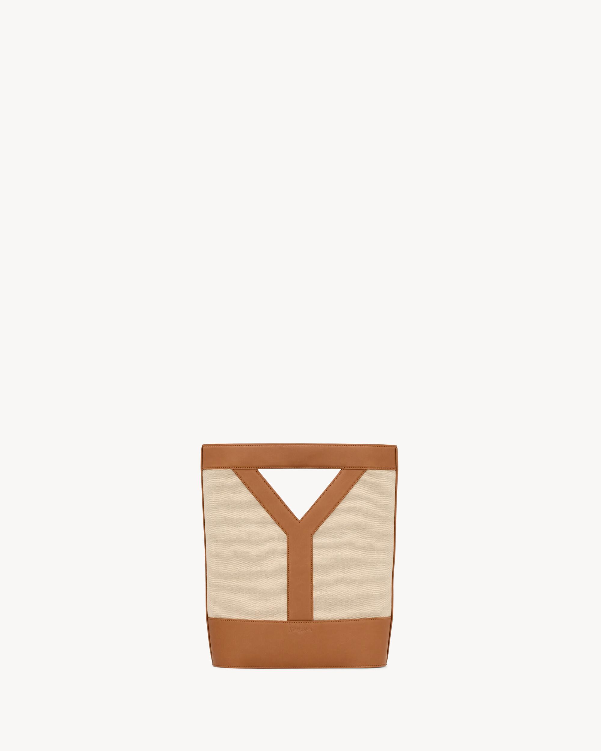 Y small bucket in canvas and leather Product Image