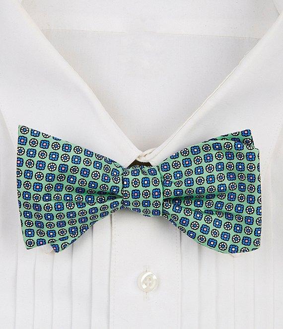 Cremieux Micro Medallion Print Silk Bow Tie Product Image