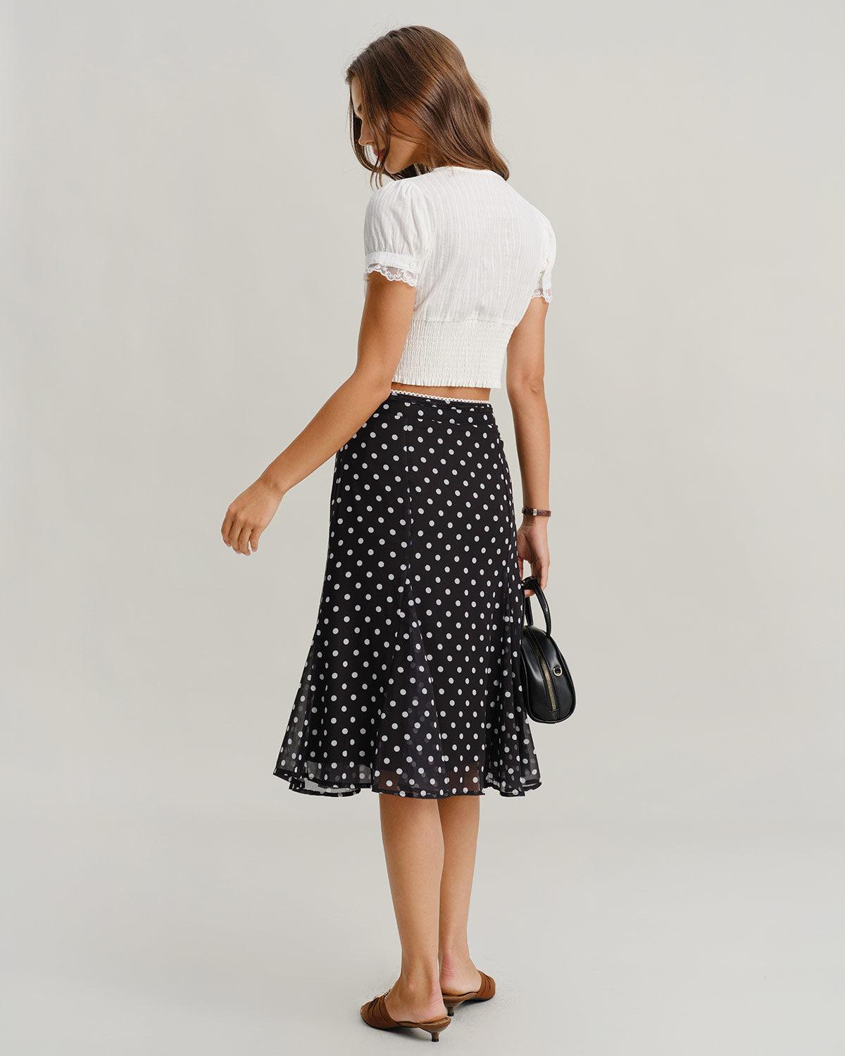 White V Neck Lace Tee Product Image