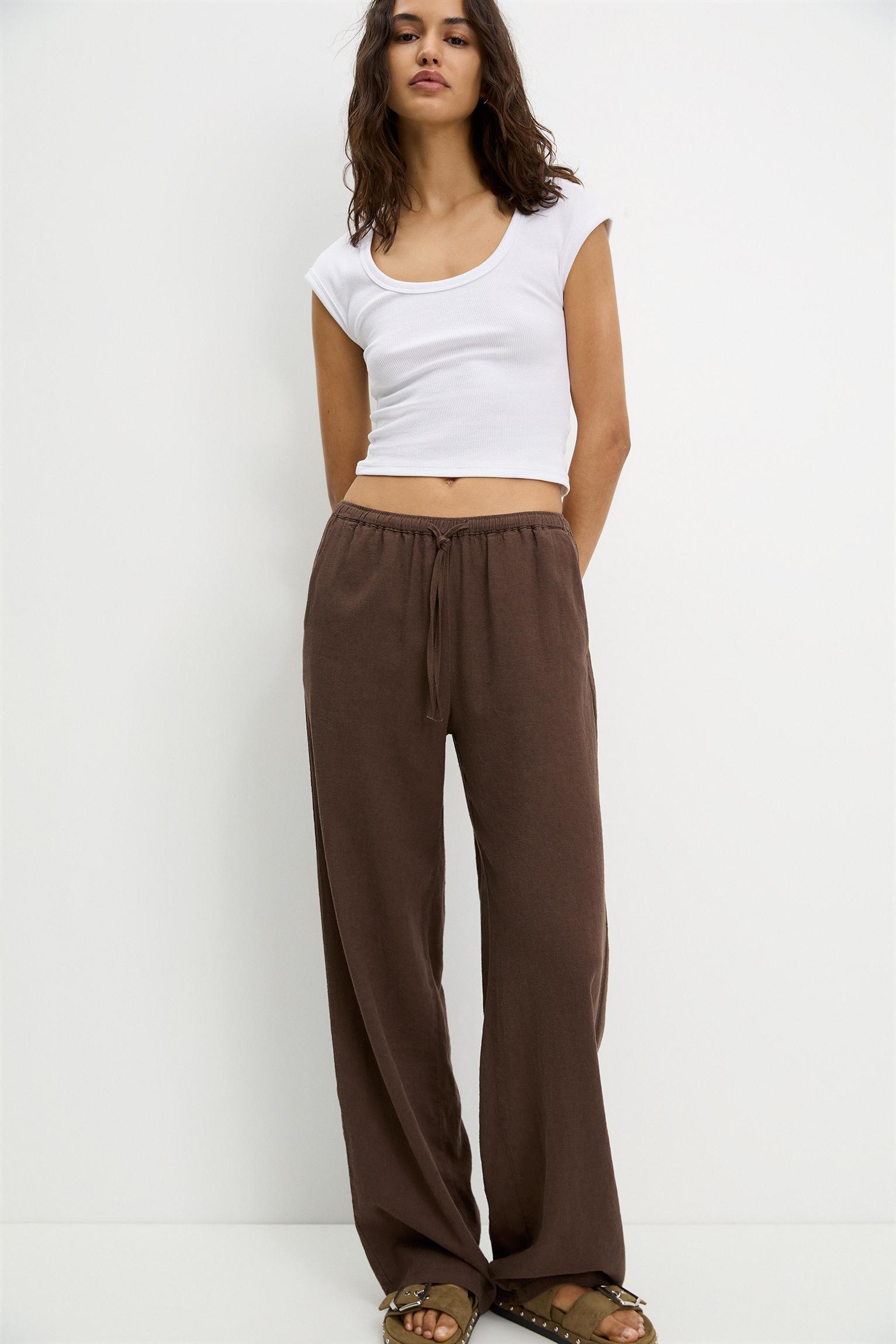 Linen blend sweatpants Product Image