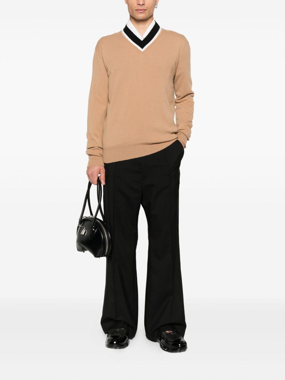 V-neck wool sweater Product Image