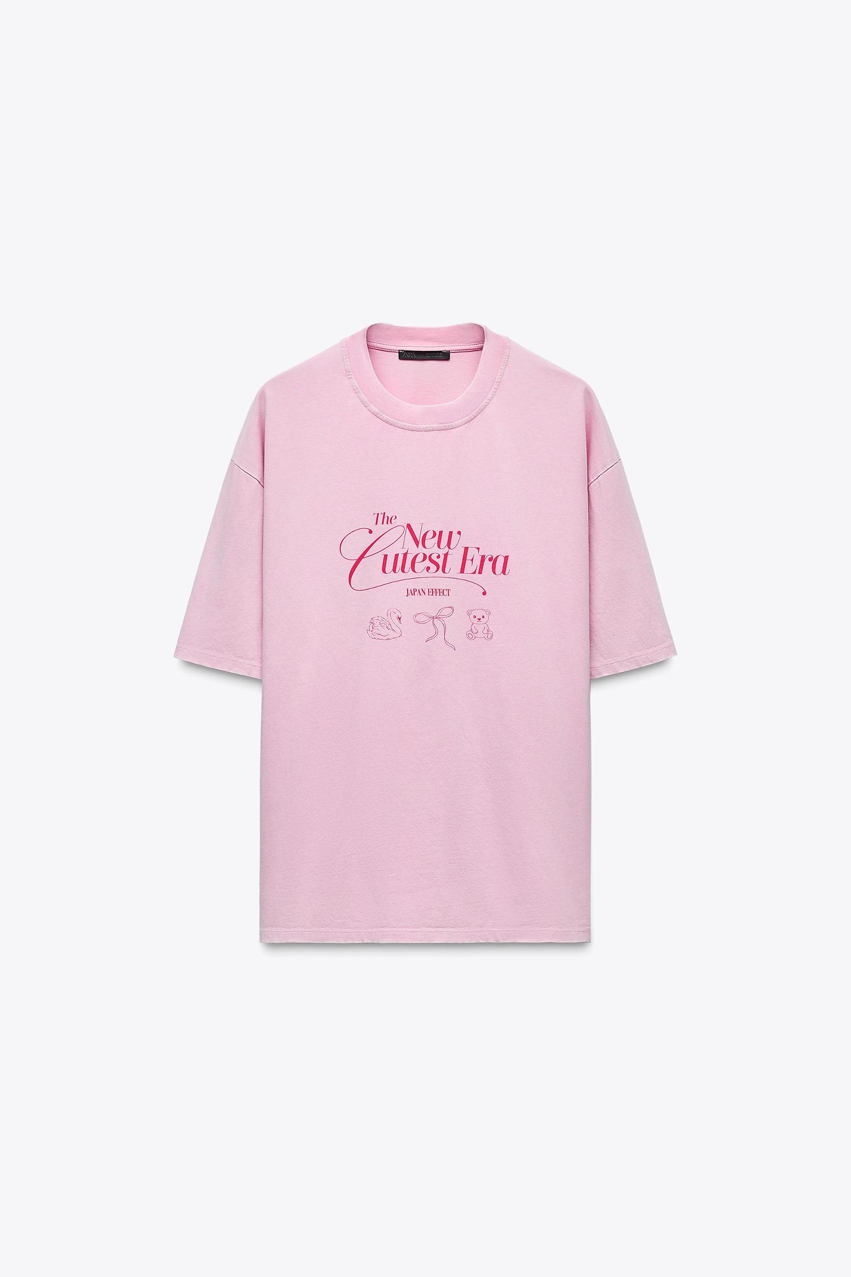 PRINTED WASHED EFFECT T-SHIRT Product Image