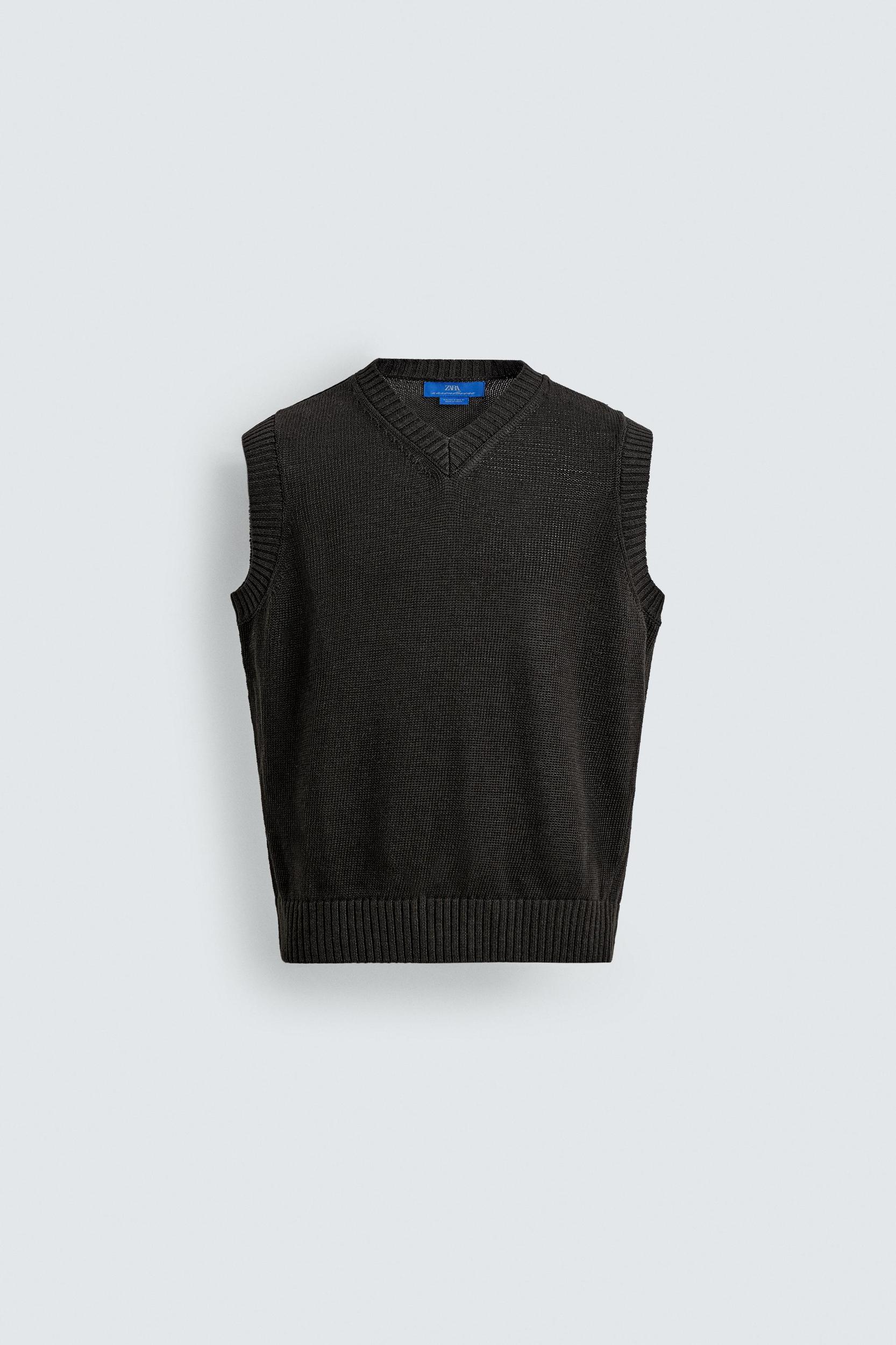 AARON LEVINE X ZARA 100% LINEN KNIT VEST Product Image