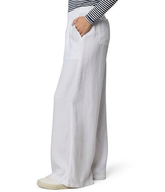 Splendid Adele Linen Blend Palazzo Wide Leg Cropped Pants Product Image