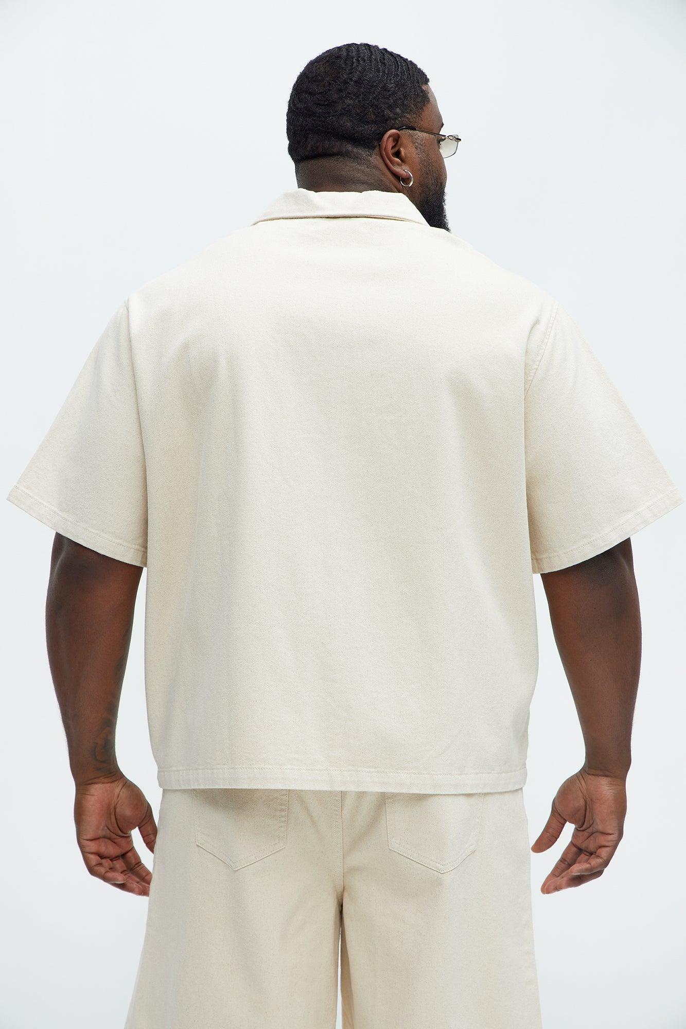 Colin True Denim Button Up Shirt - Sand Product Image