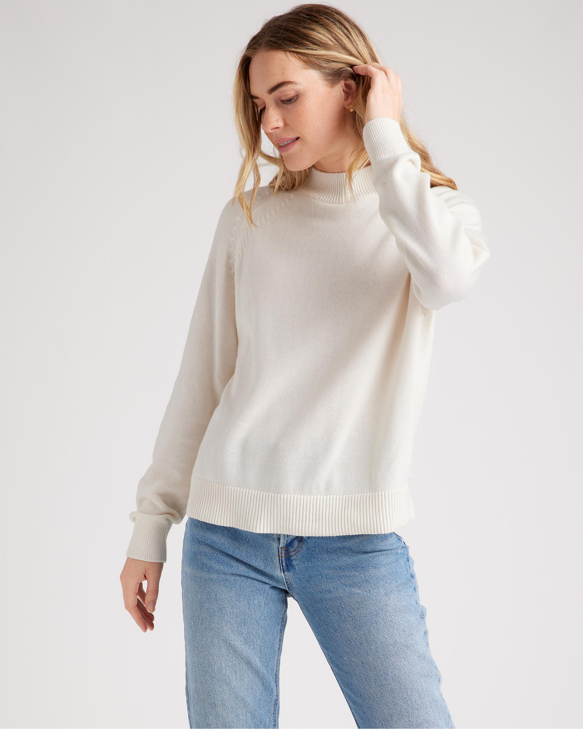 Quince | Women's Mockneck Sweater Size XL, Organic Cotton Product Image