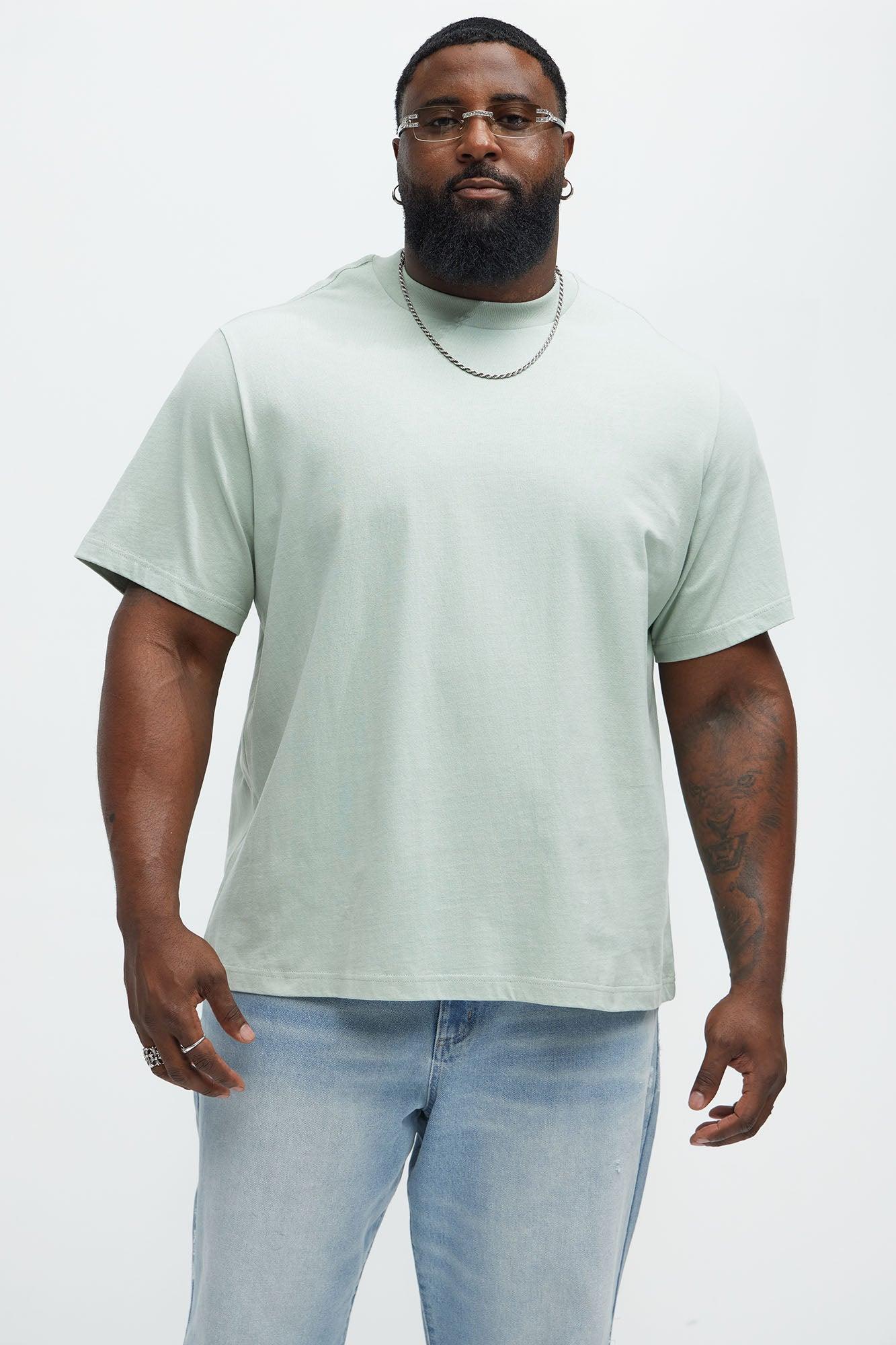 Oversized Heavyweight Short Sleeve Tee - Sage Product Image