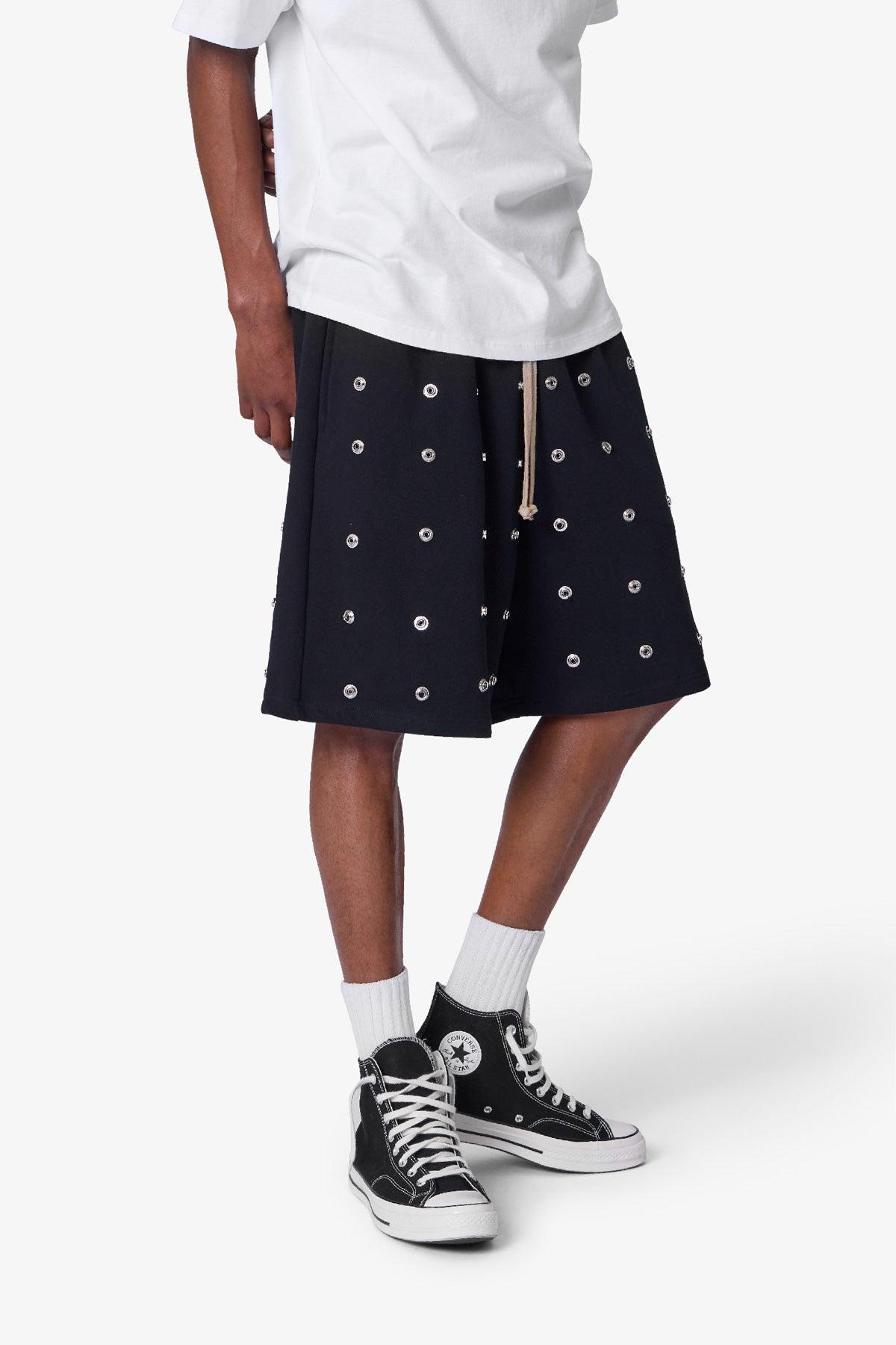 All Over Button Shorts - Black Product Image