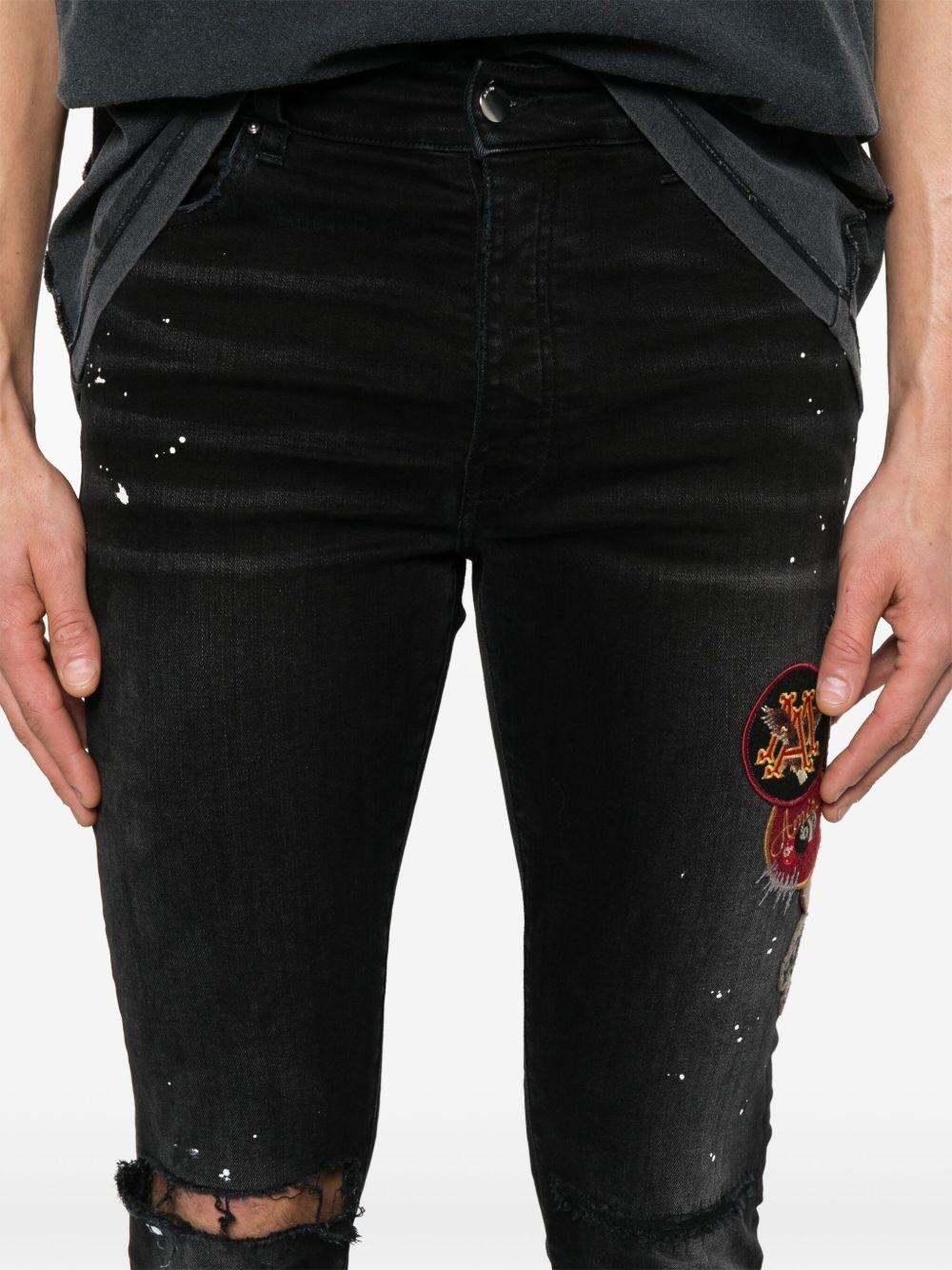 patch-detailing skinny jeans Product Image