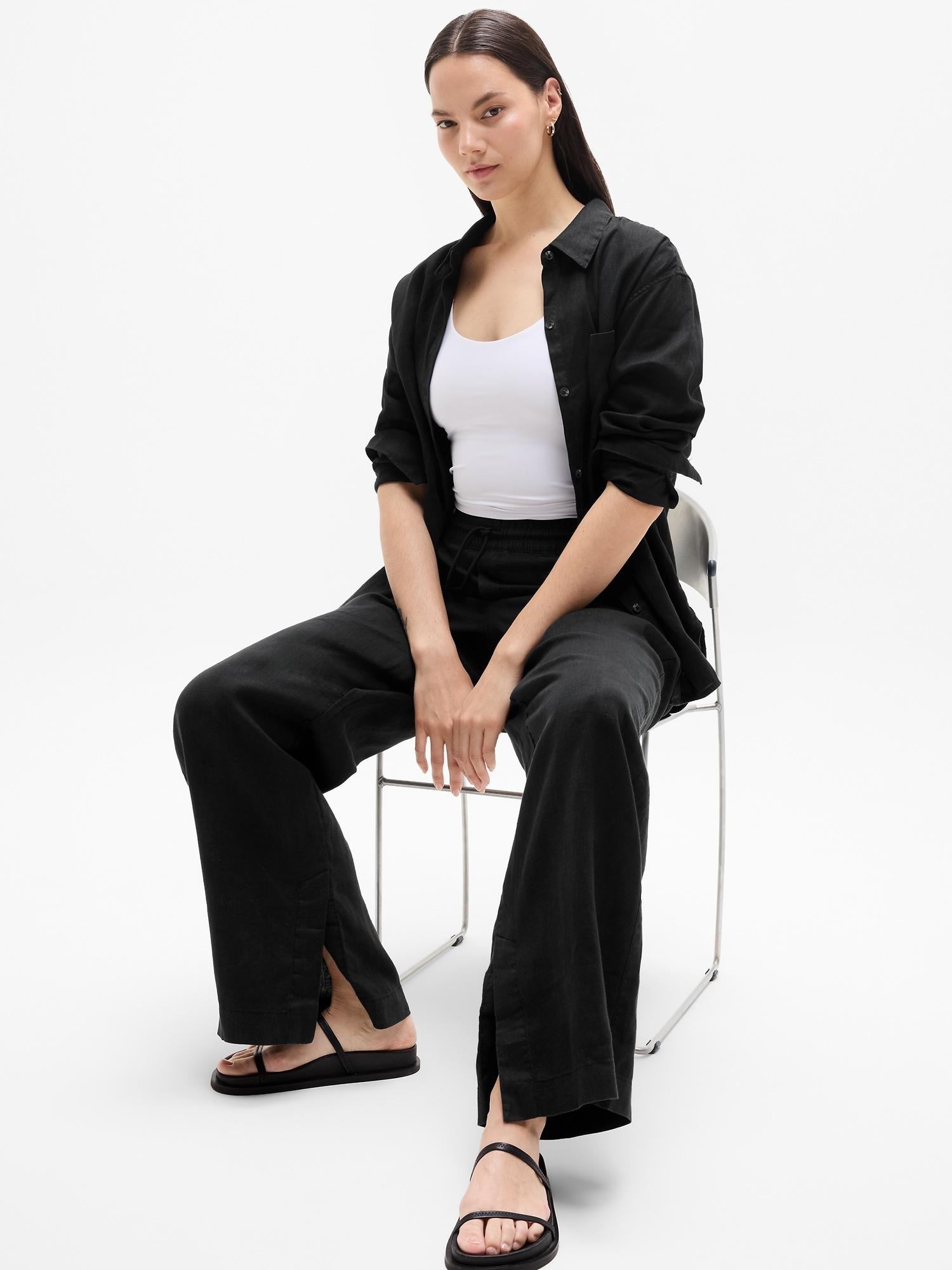 Retreat Linen High Rise Wide Leg Pant Product Image