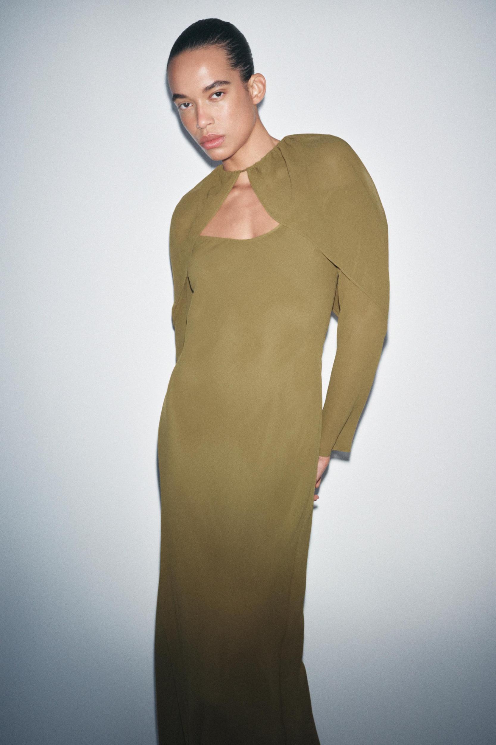 GEORGETTE CAPE DRESS Product Image