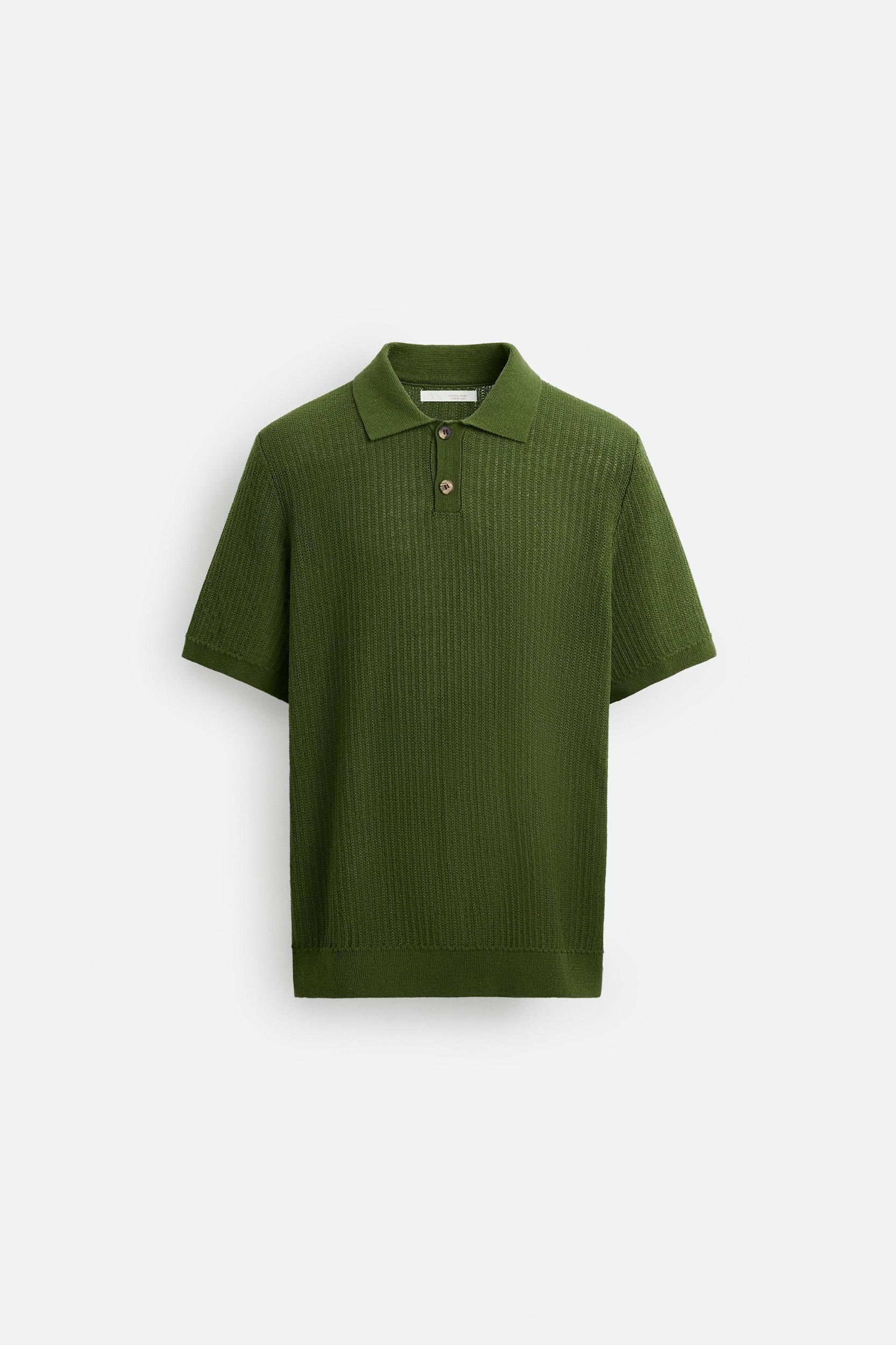 TEXTURED KNIT POLO SHIRT Product Image
