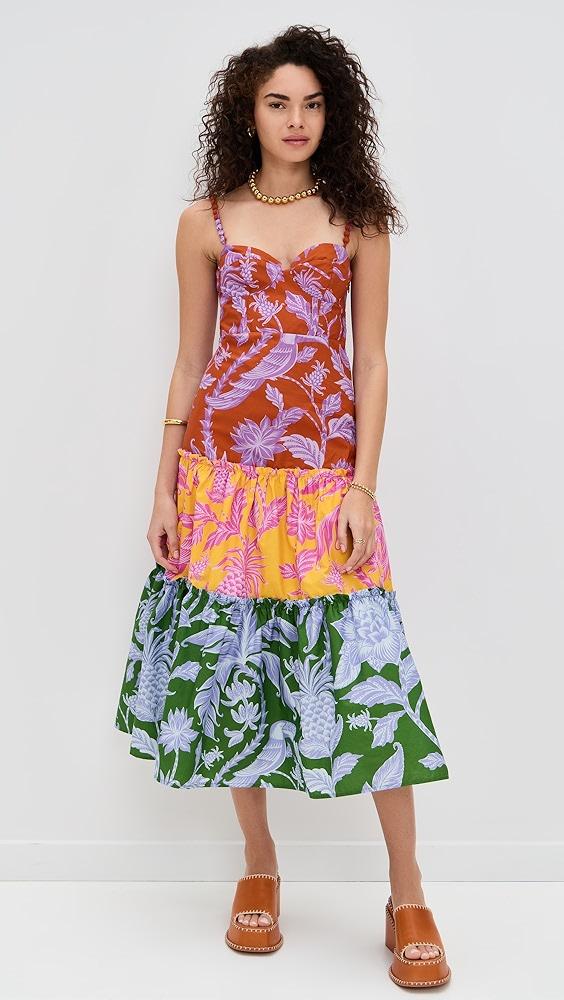 FARM Rio Tropical Swing Mix Midi Dress | Shopbop Product Image