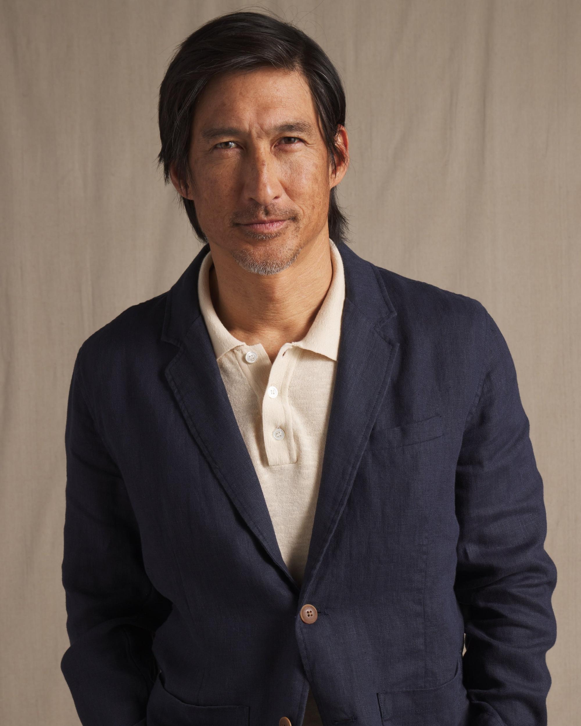 Bal Harbour 2 Button Linen Blazer - Navy Product Image