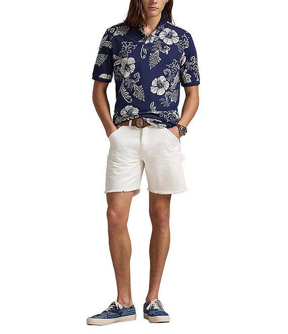 Polo Ralph Lauren Classic Fit Hibiscus Mesh Short Sleeve Polo Shirt Product Image