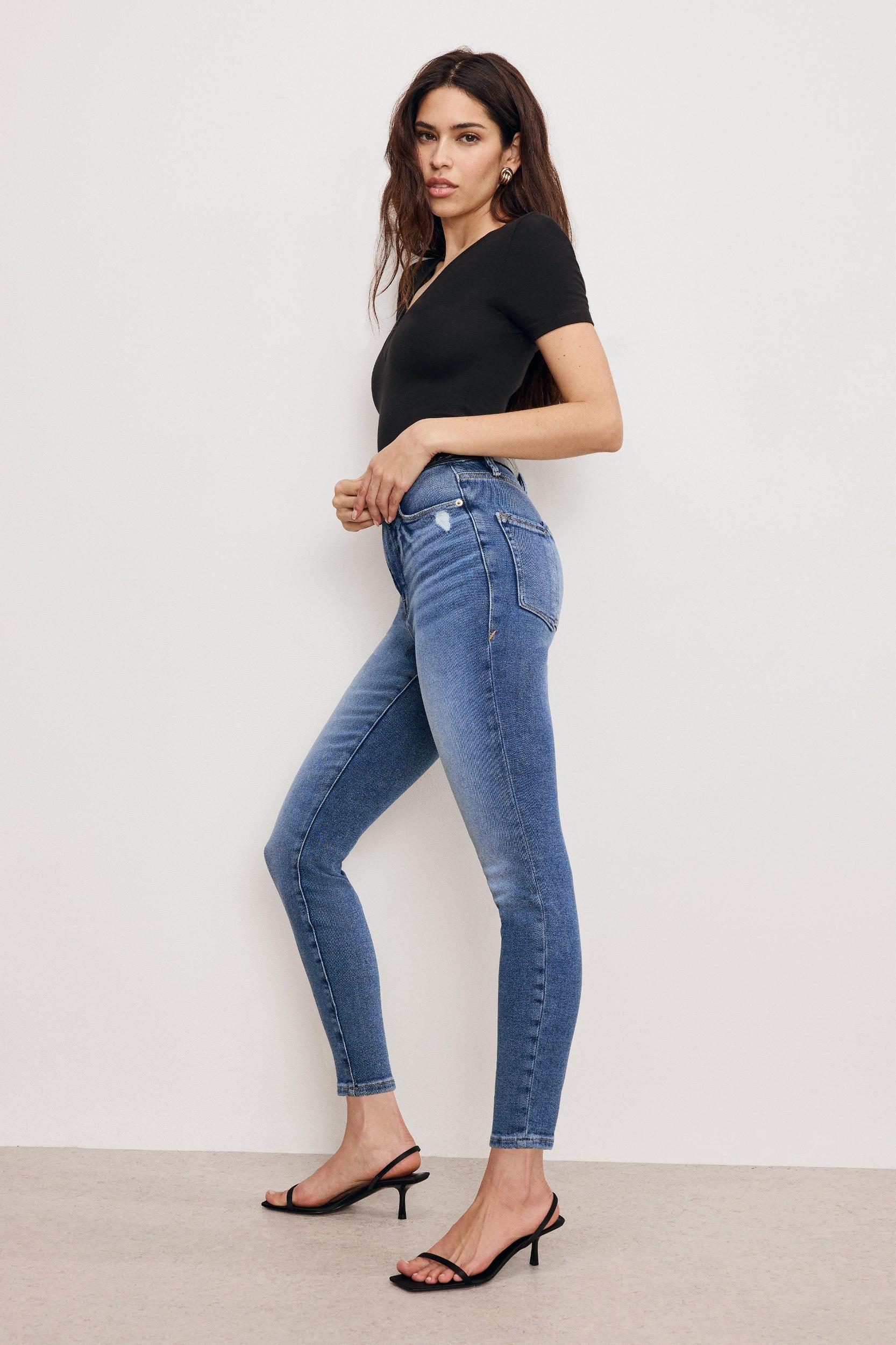 GOOD WAIST SKINNY CROPPED  JEANS | INDIGO326 Product Image