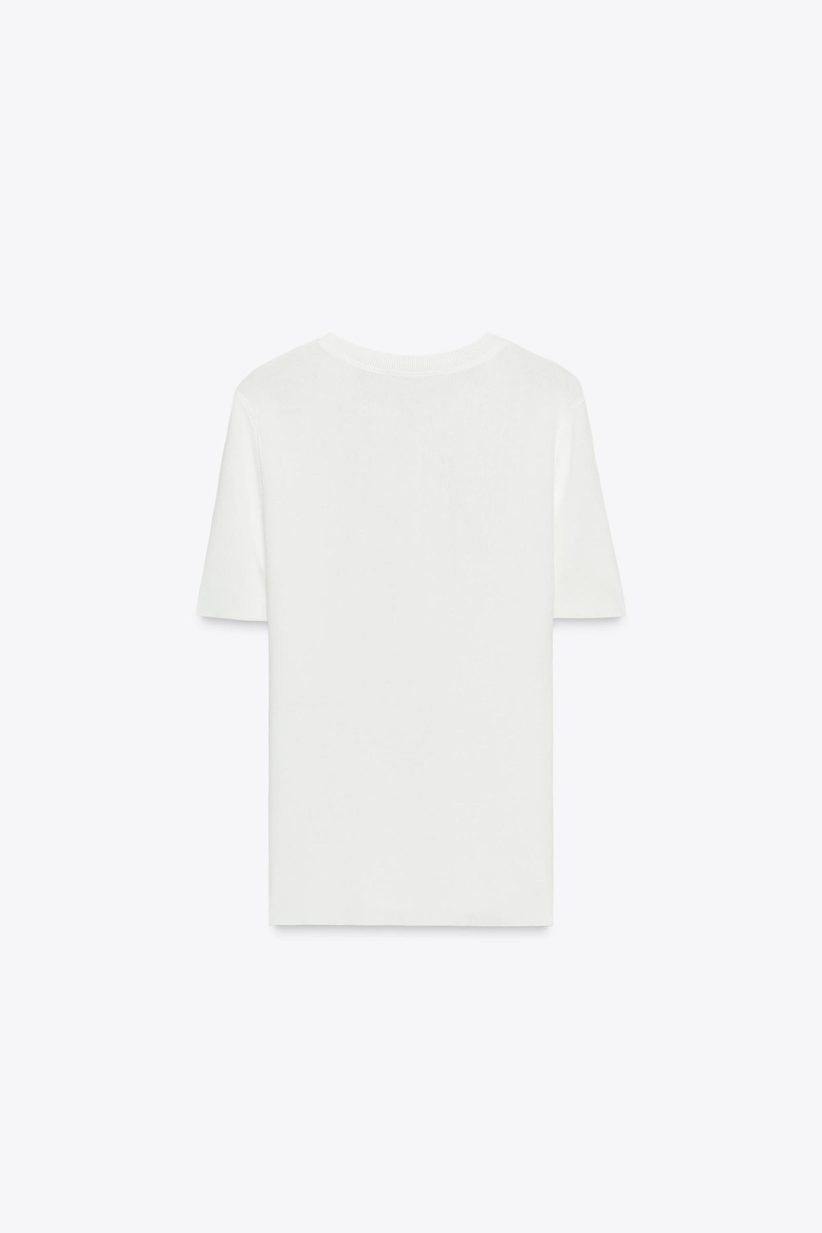 SHORT SLEEVE KNIT TOP Product Image