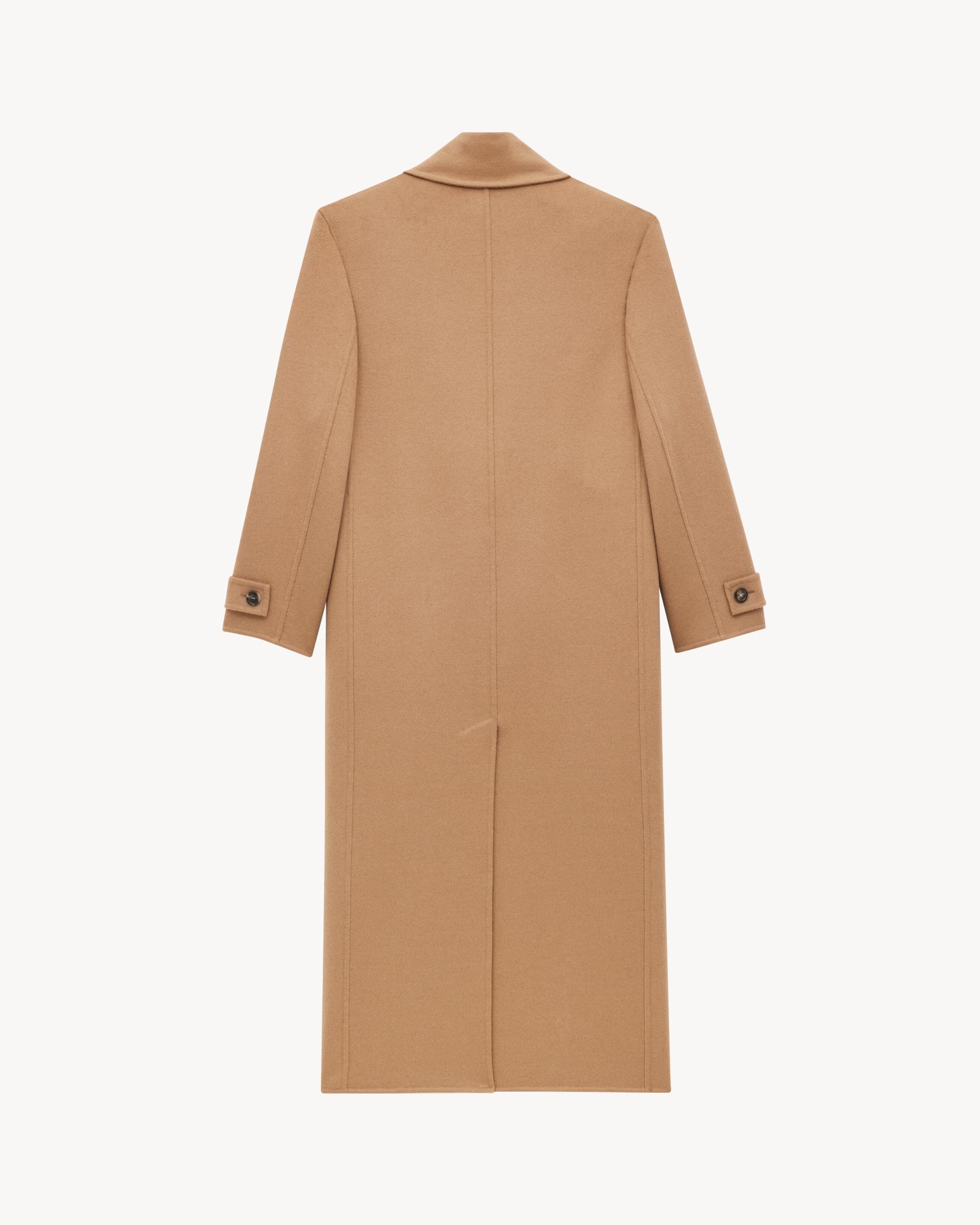 long coat in brushed cashmere and wool Product Image