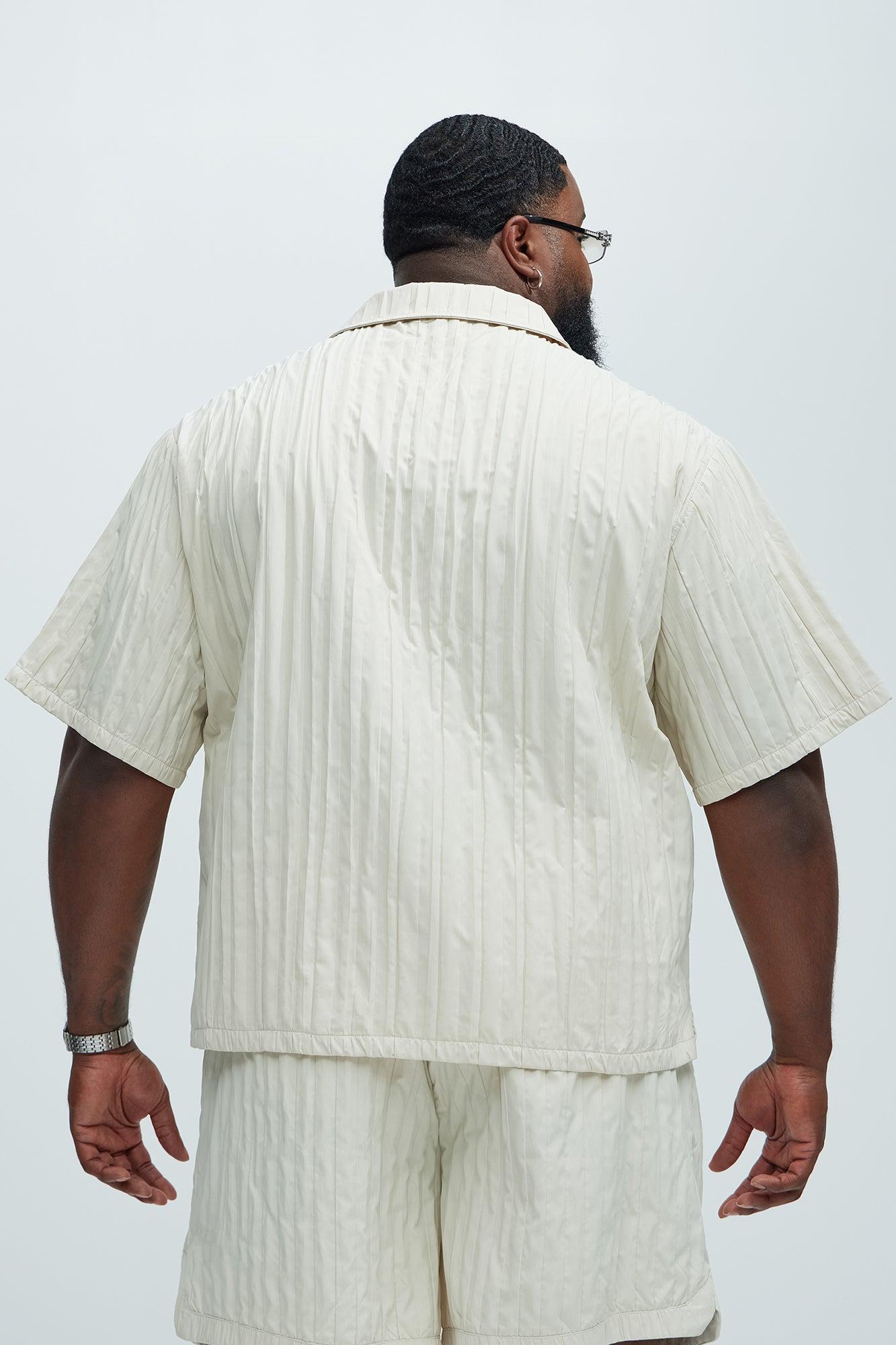 Cavour Crinkled Shirt - Cream Product Image