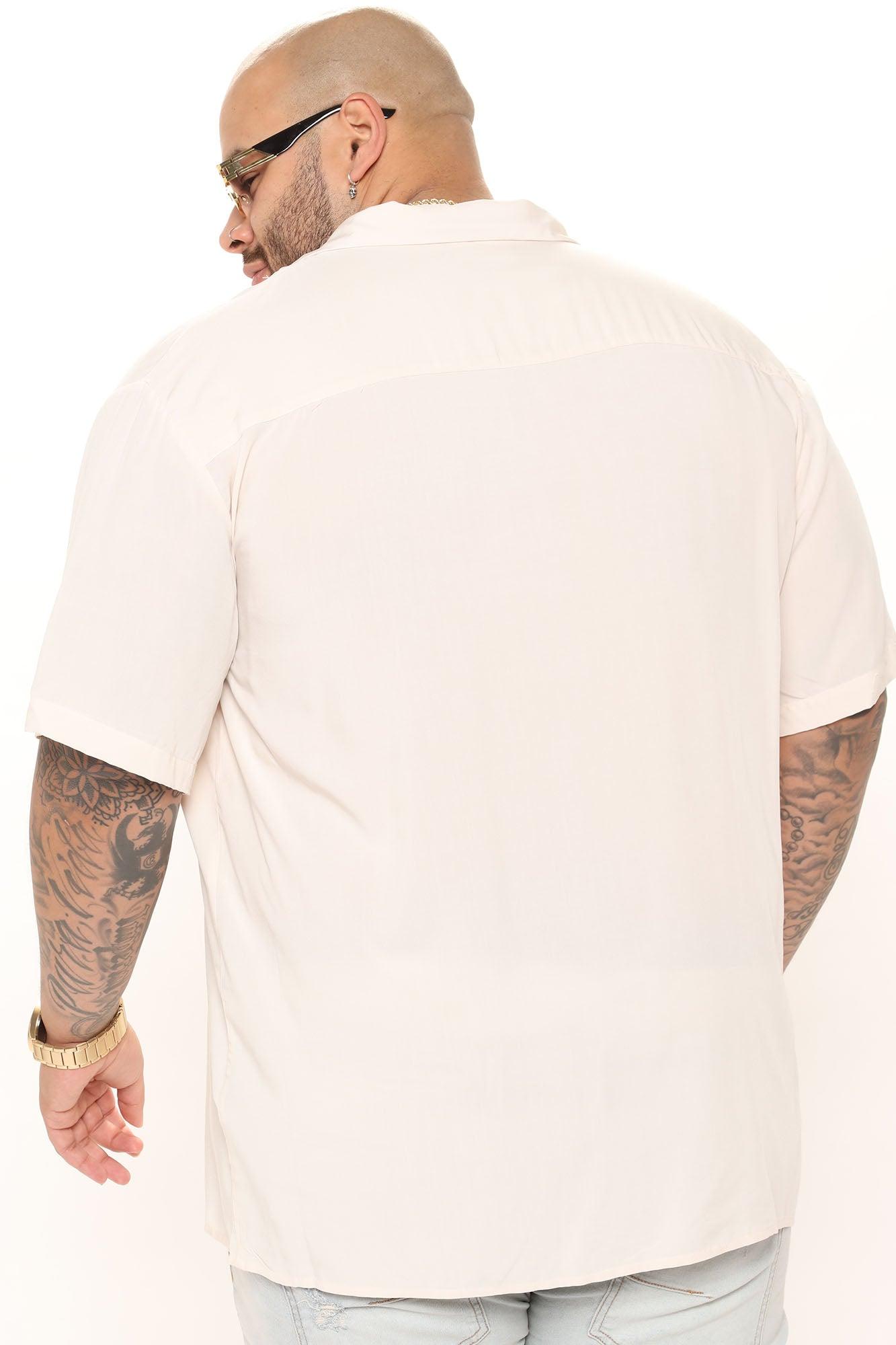 Dawson Relaxed Short Sleeve Cuban Collar Shirt - OffWhite Product Image