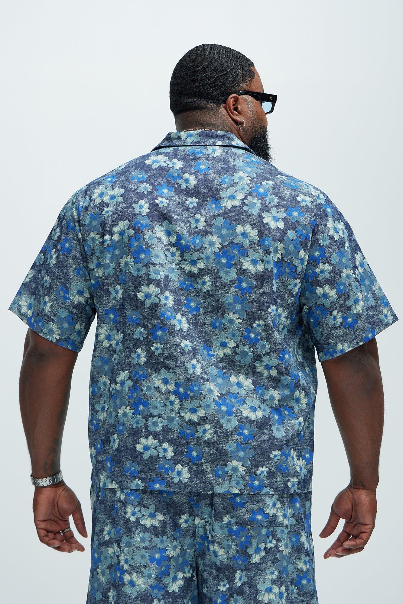 Paolo Floral Shirt - Blue Product Image