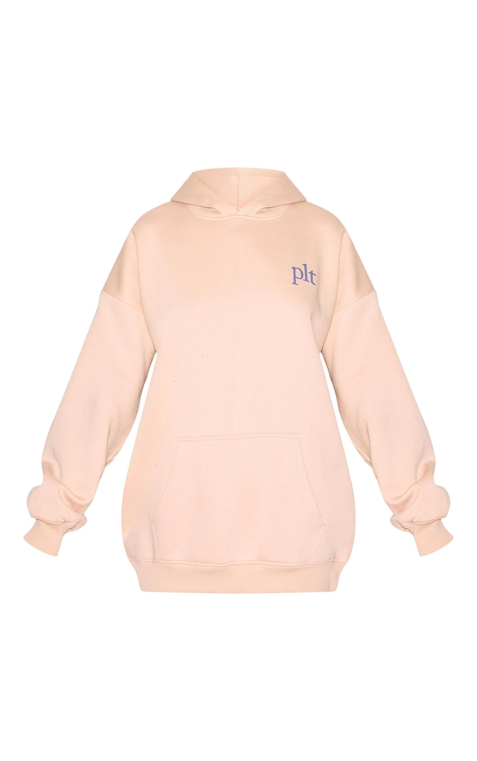  PRETTYLITTLETHING Cream Oversized Hoodie Product Image