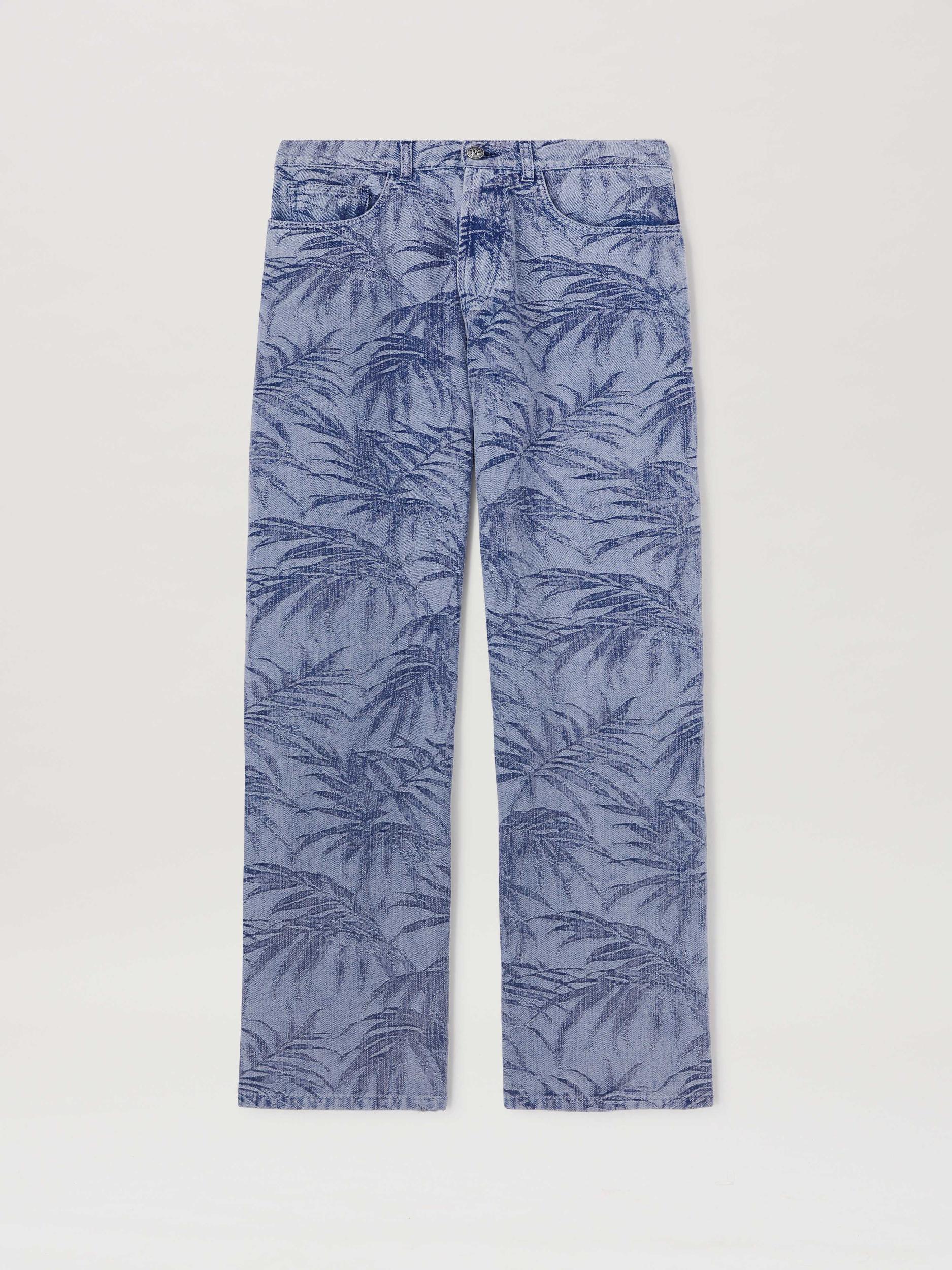 PALMS JACQUARD STRAIGHT 5 PKT LIGHT BLUE Product Image