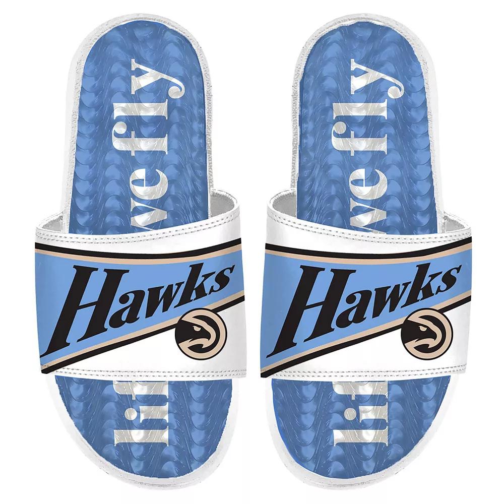 Men's ISlide Atlanta Hawks 2024/25 City Edition Gel Slide Sandals, Size: 9, White Product Image