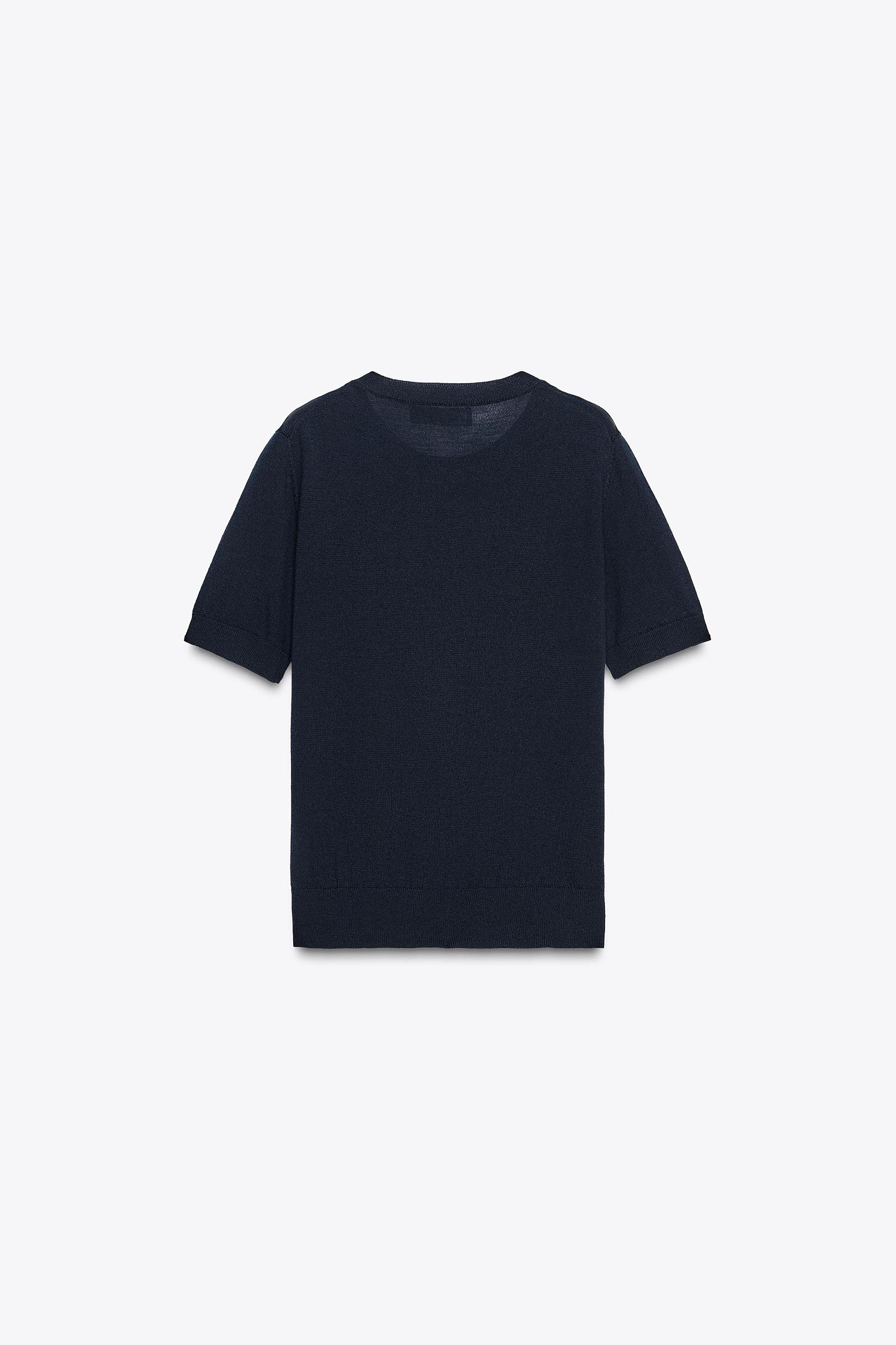 100% WOOL SHORT SLEEVE TOP Product Image