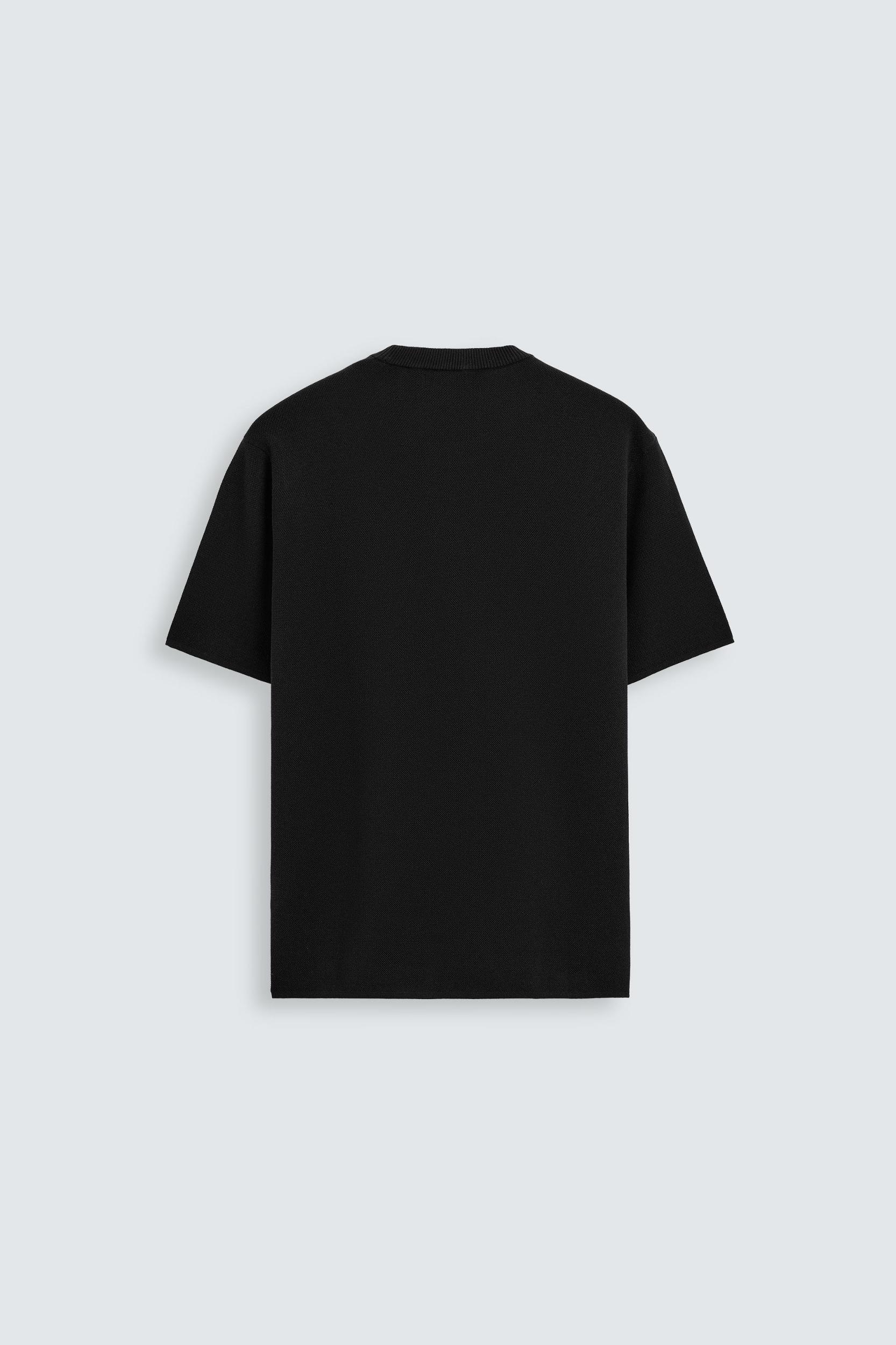 KNIT T-SHIRT WITH BUTTON NECK Product Image