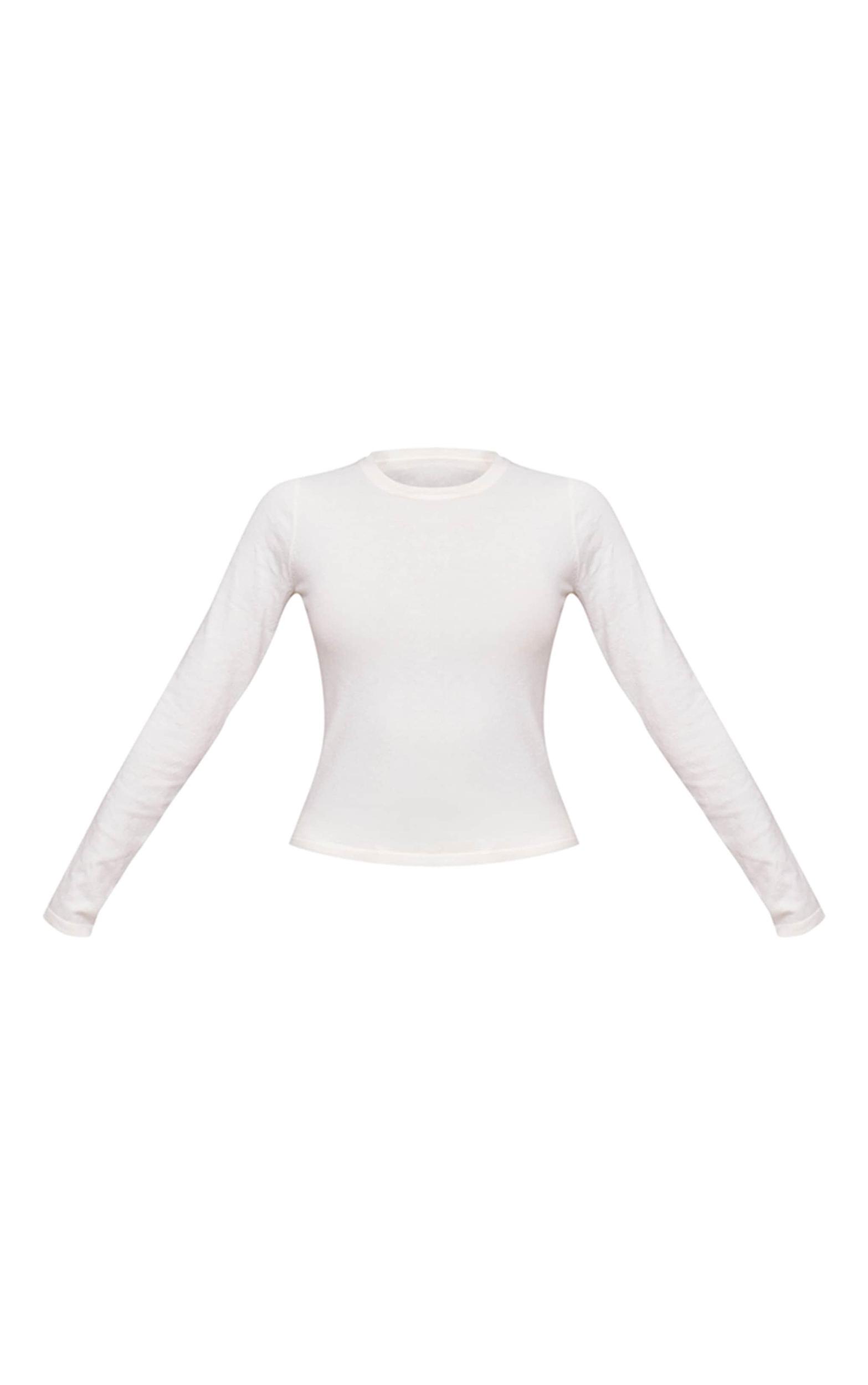 Oatmeal Soft Knit Long Sleeve Basic Top Product Image
