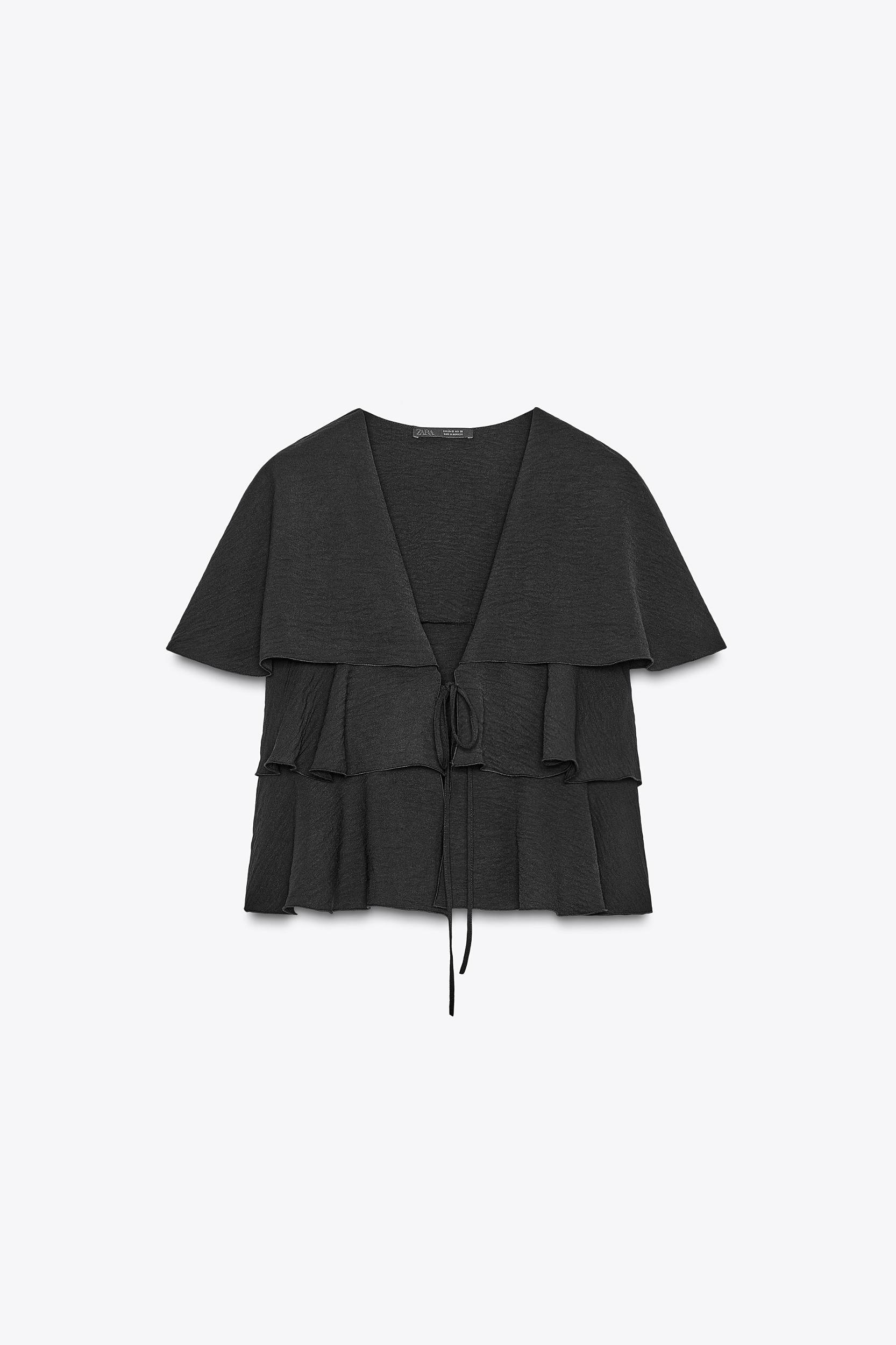 RUFFLED CAPE TOP Product Image