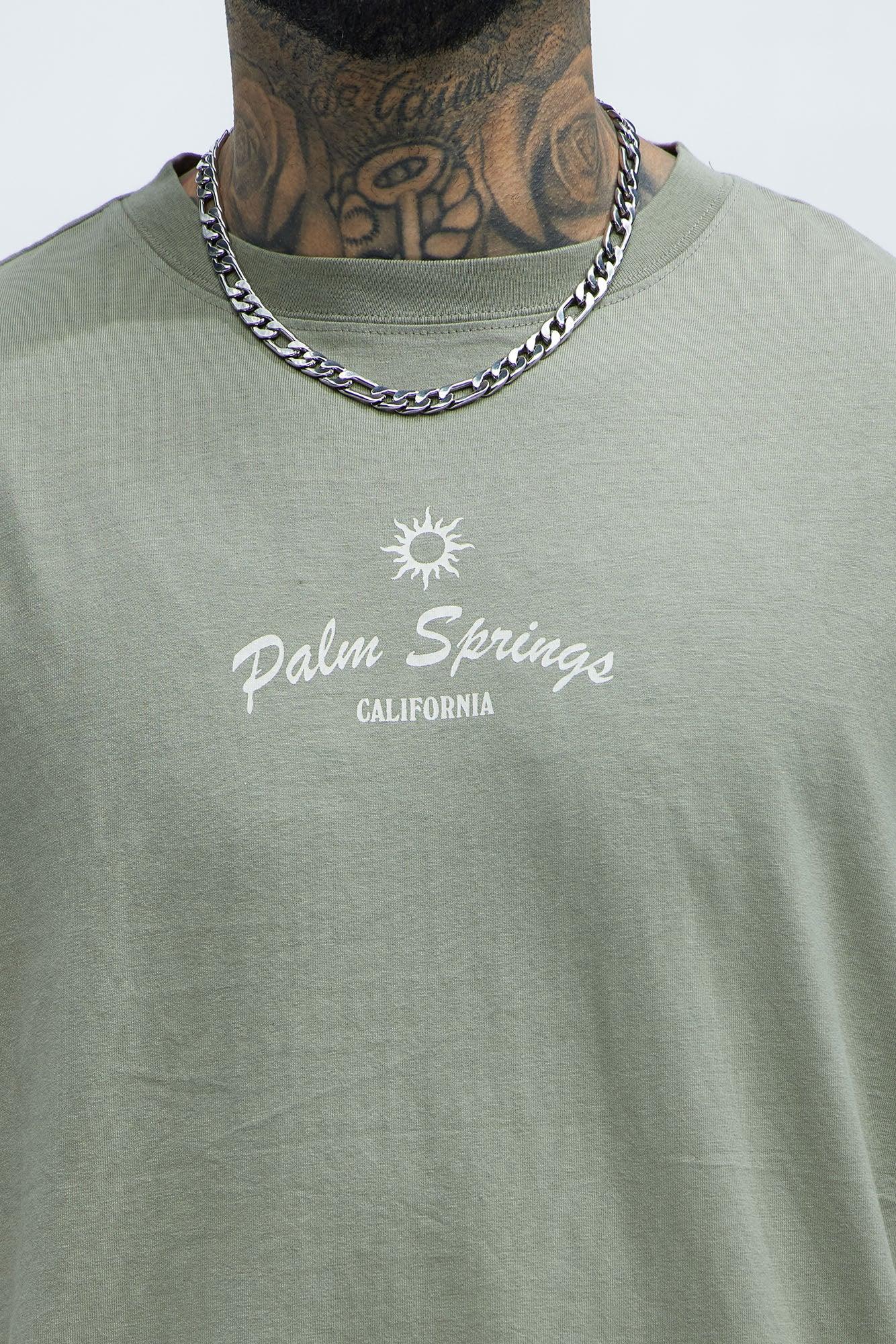 Palm Springs Get Lost Oversized Short Sleeve Tee - Olive Product Image