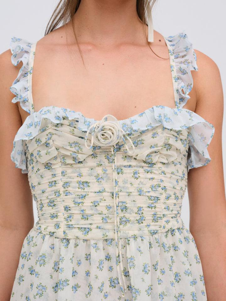 Chateau Mini Dress — Blue Product Image