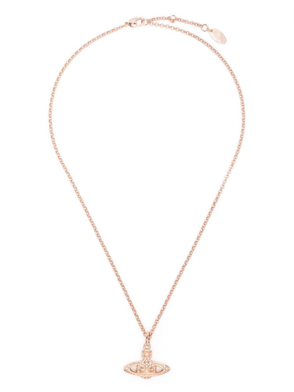 Orb-pendant crystal-embellished necklace Product Image