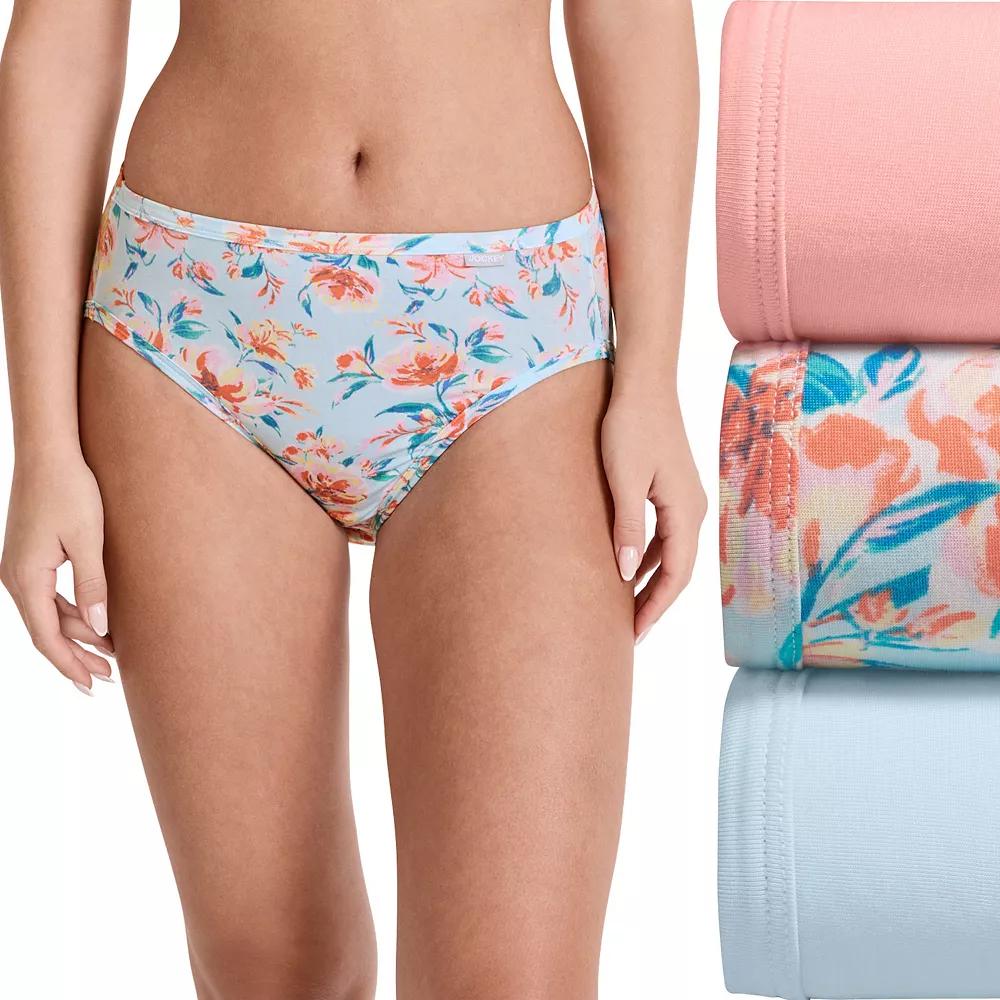 Women's Jockey® 3-pk. Supersoft French Cut Panty Set 2071, Size: 10, Formal Floral Product Image