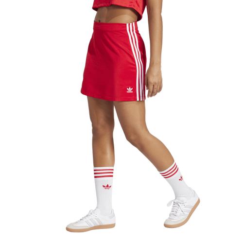 adidas Womens adidas 3 Stripes Mini Skirt - Womens White/Black Product Image