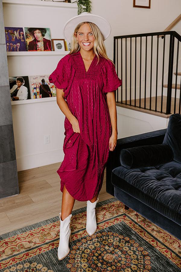 Wine Tasting Ready Midi in Sangria Product Image