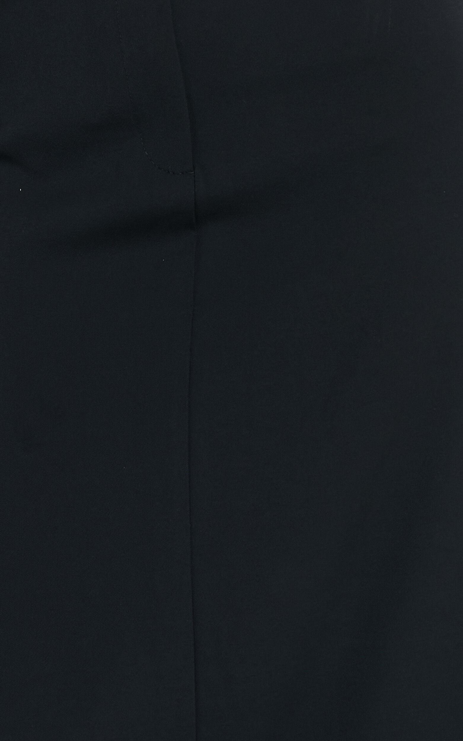 Alanna Midi Skirt - High Waisted Back Split Pencil Skirt in Black Product Image